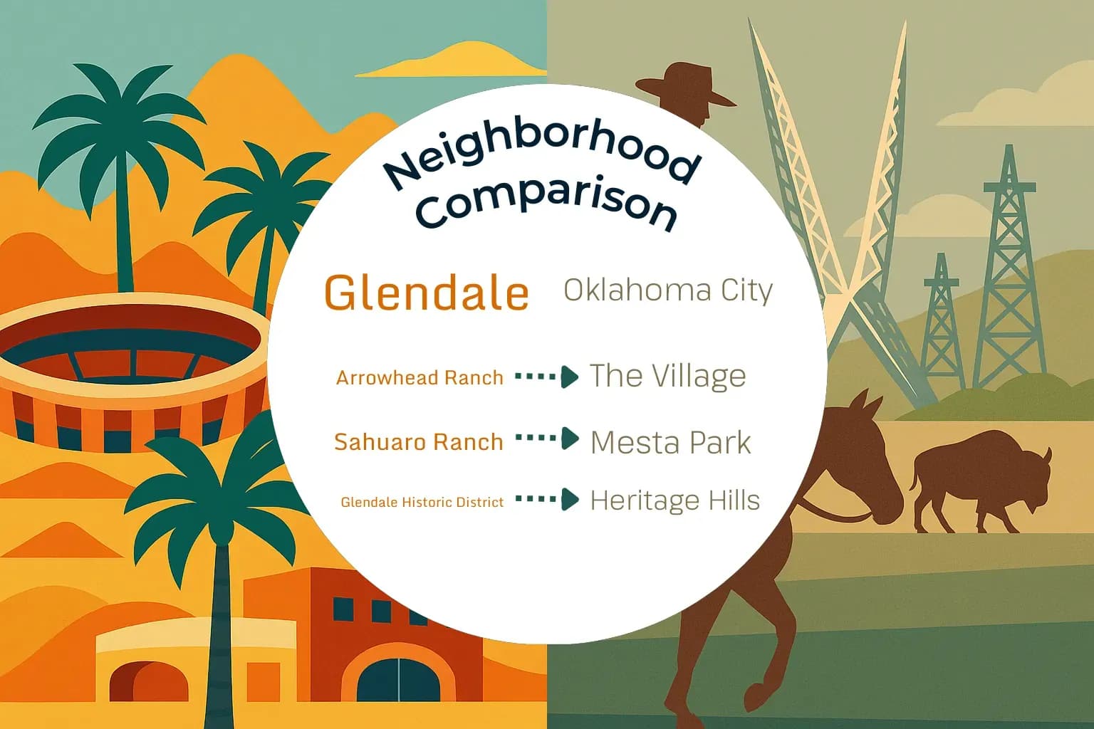 Glendale vs Oklahoma City Neighborhood Comparison