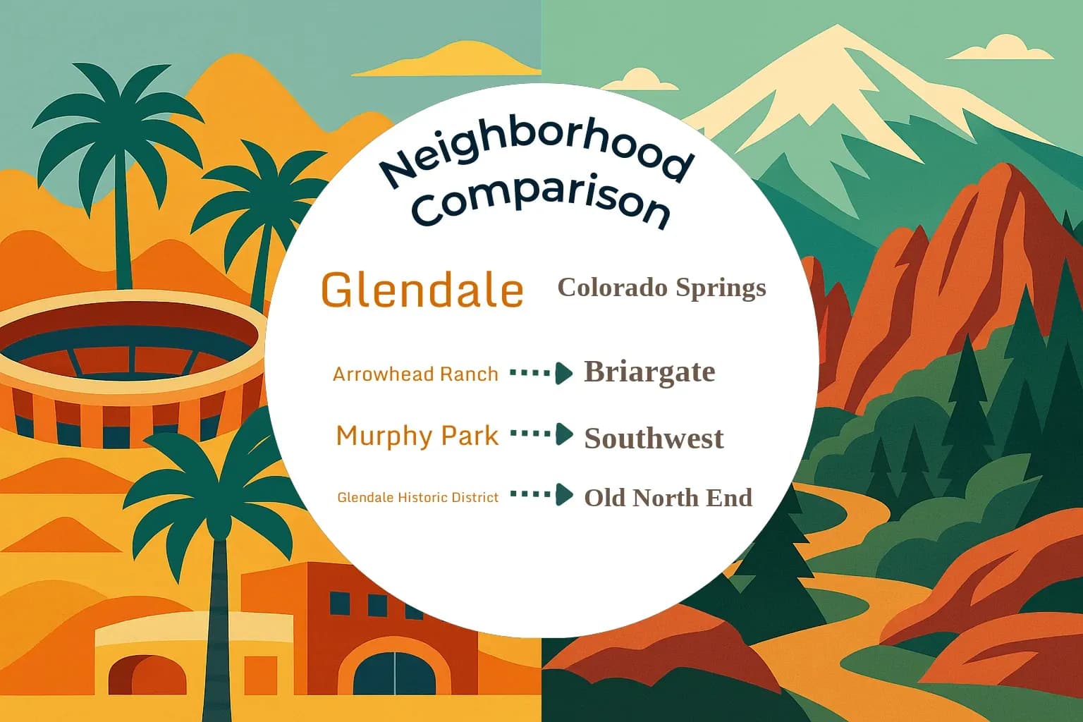 Glendale vs Colorado Springs Neighborhood Comparison