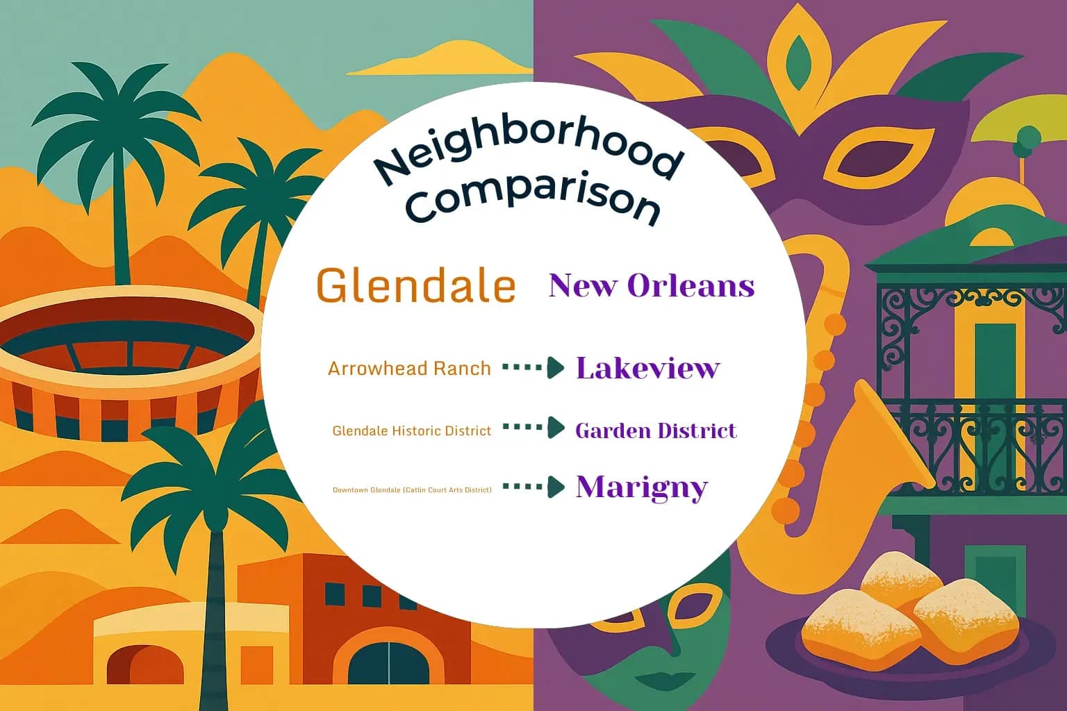 Glendale vs New Orleans Neighborhood Comparison