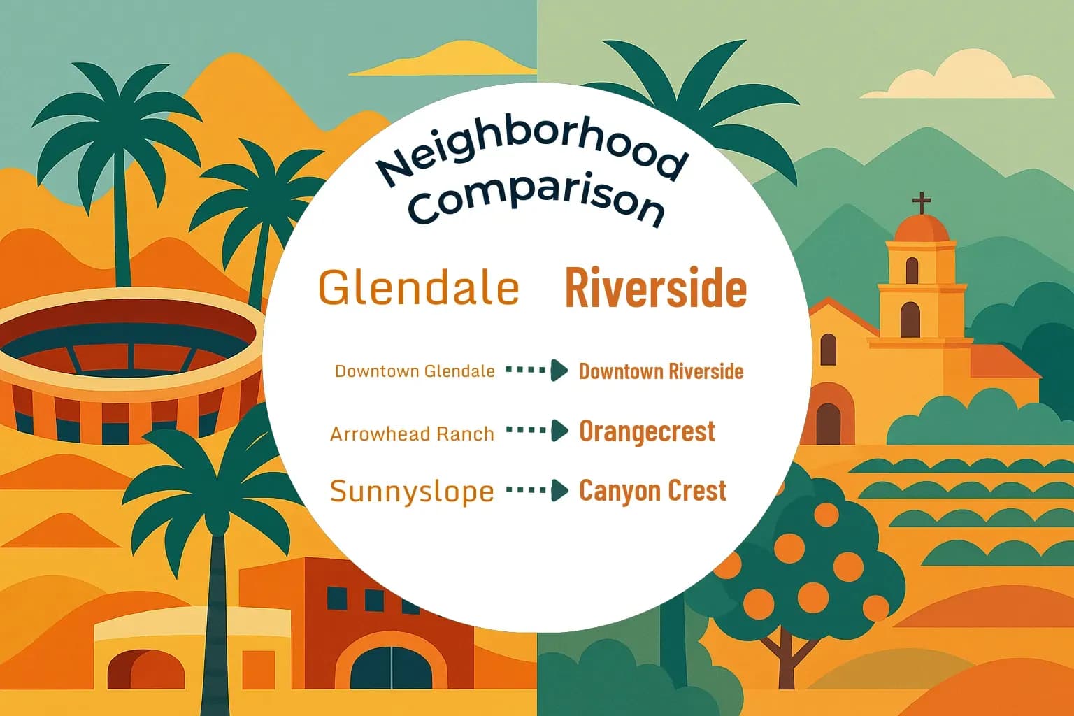 Glendale vs Riverside Neighborhood Comparison