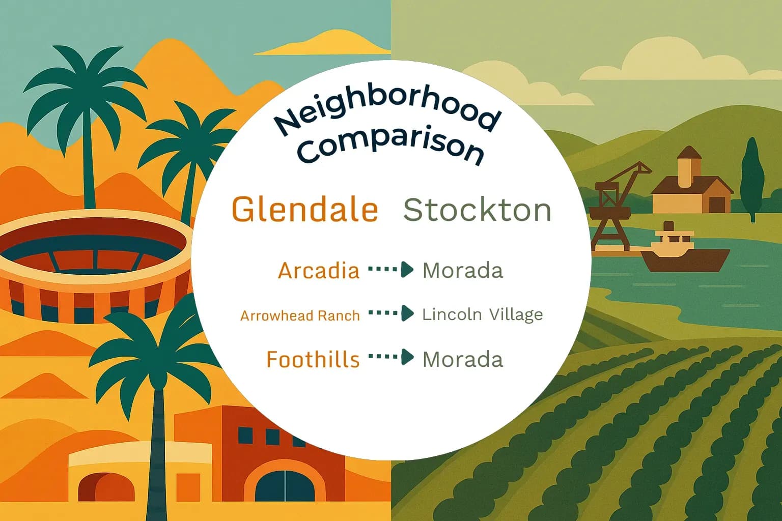 Glendale vs Stockton Neighborhood Comparison