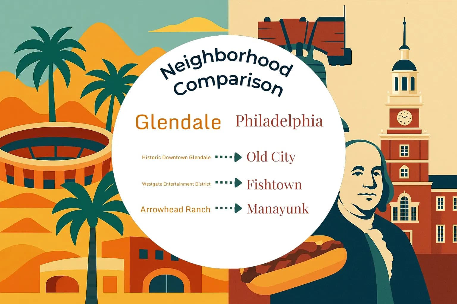 Glendale vs Philadelphia Neighborhood Comparison