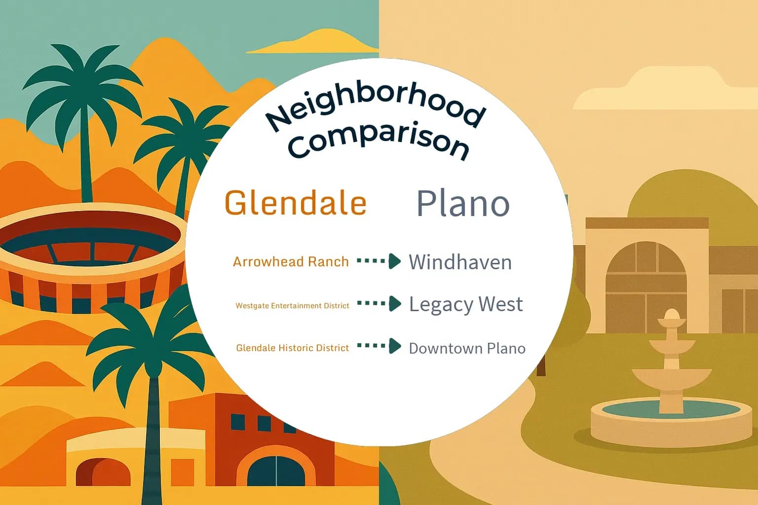 Glendale vs Plano Neighborhood Comparison