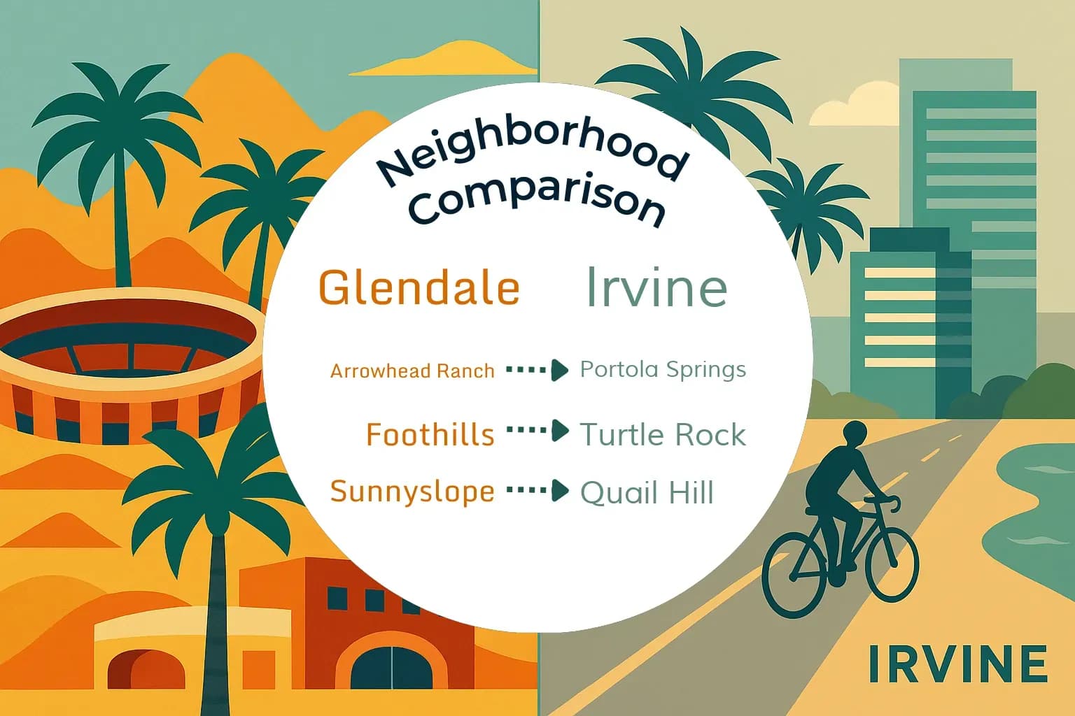 Glendale vs Irvine Neighborhood Comparison