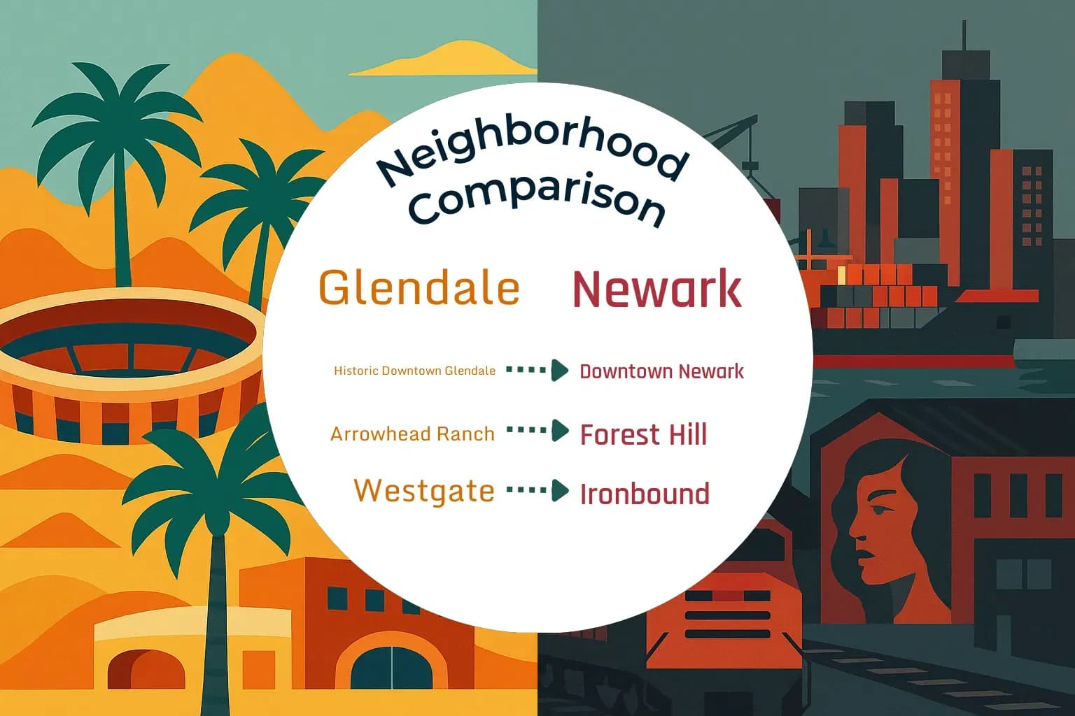 Glendale vs Newark Neighborhood Comparison