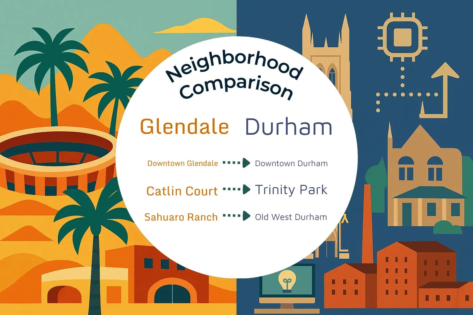 Glendale vs Durham Neighborhood Comparison
