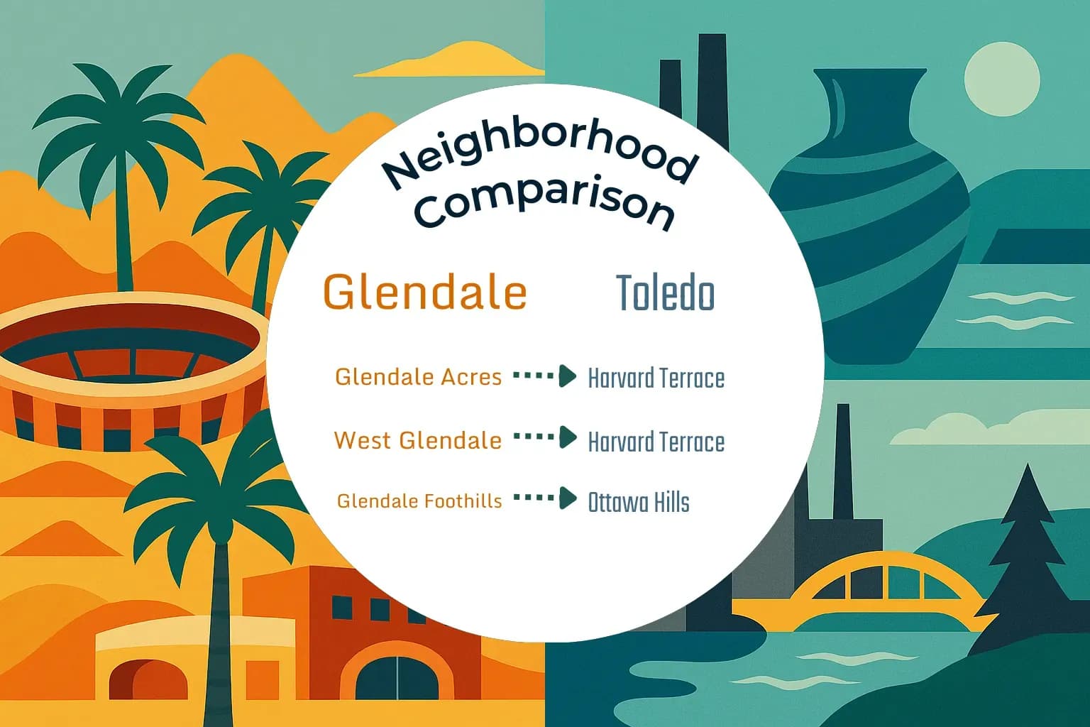 Glendale vs Toledo Neighborhood Comparison