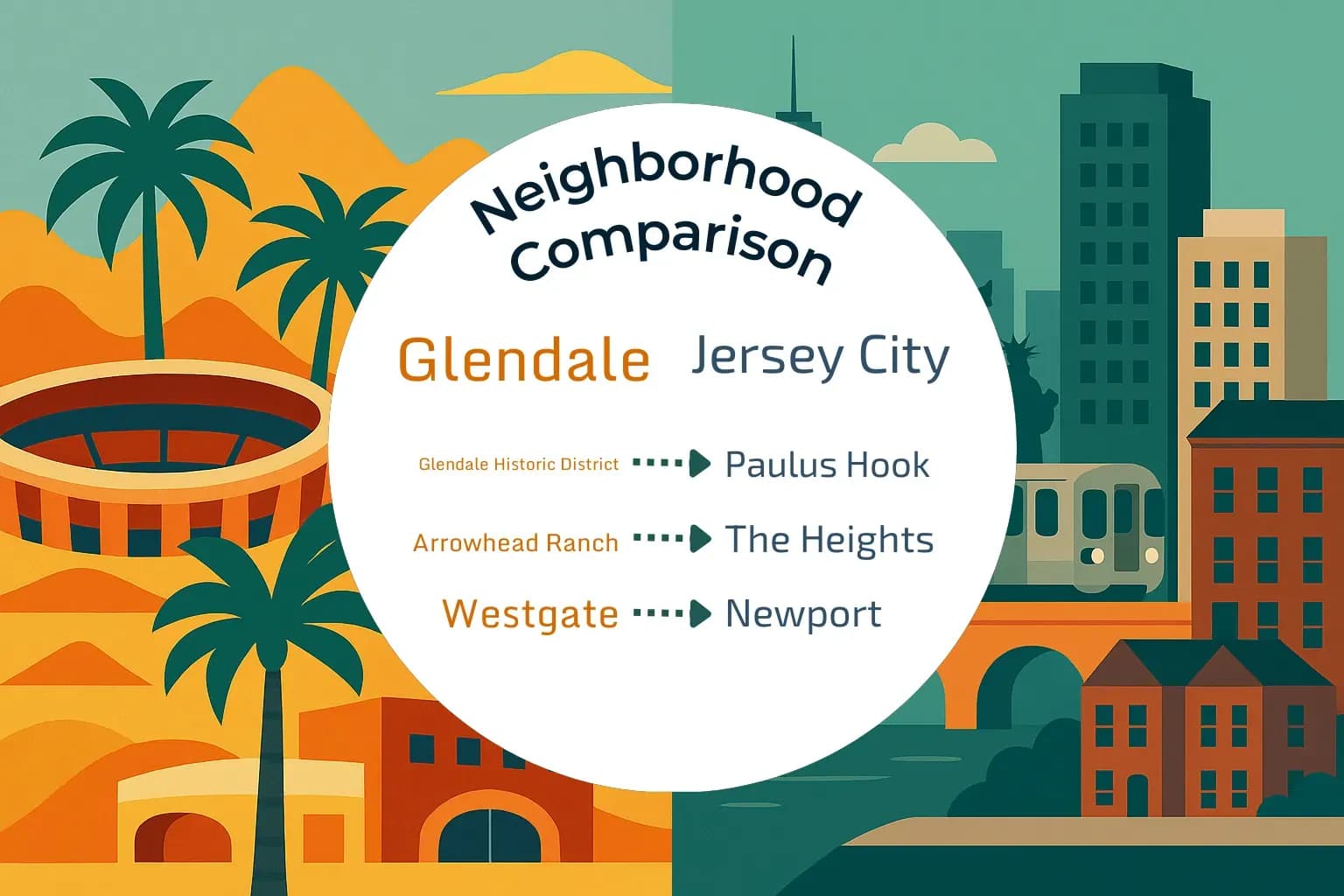 Glendale vs Jersey City Neighborhood Comparison