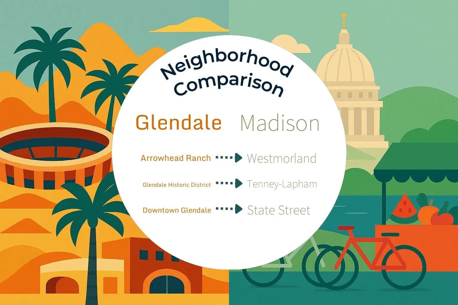 Glendale vs Madison Neighborhood Comparison