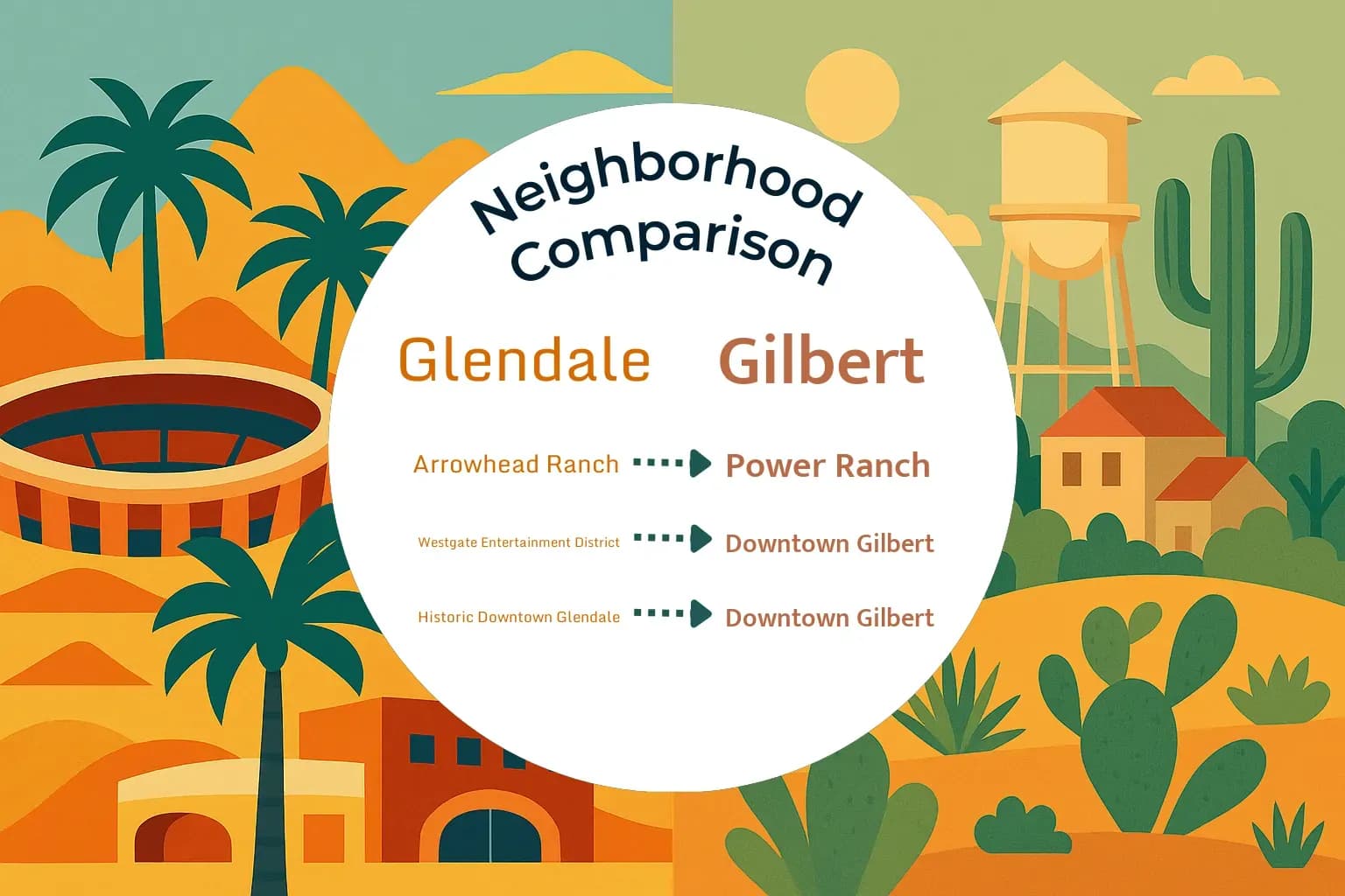 Glendale vs Gilbert Neighborhood Comparison