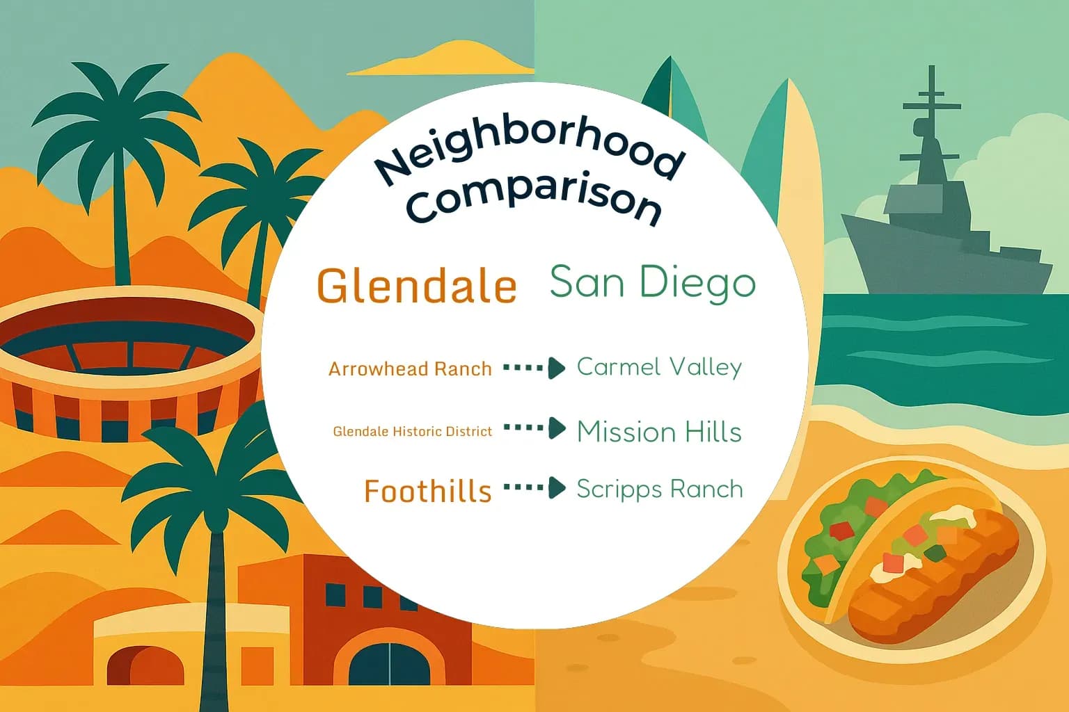 Glendale vs San Diego Neighborhood Comparison