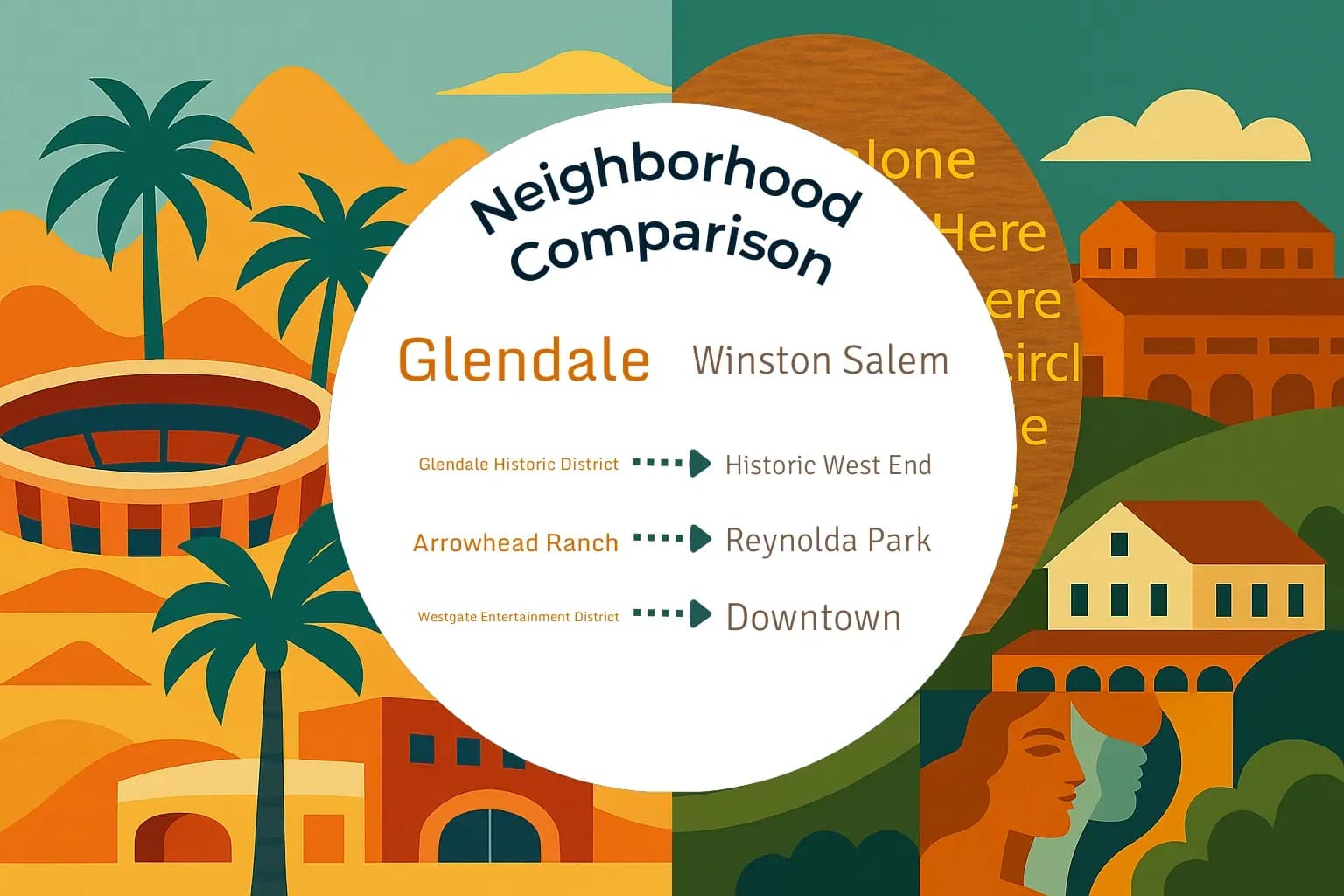 Glendale vs Winston Salem Neighborhood Comparison