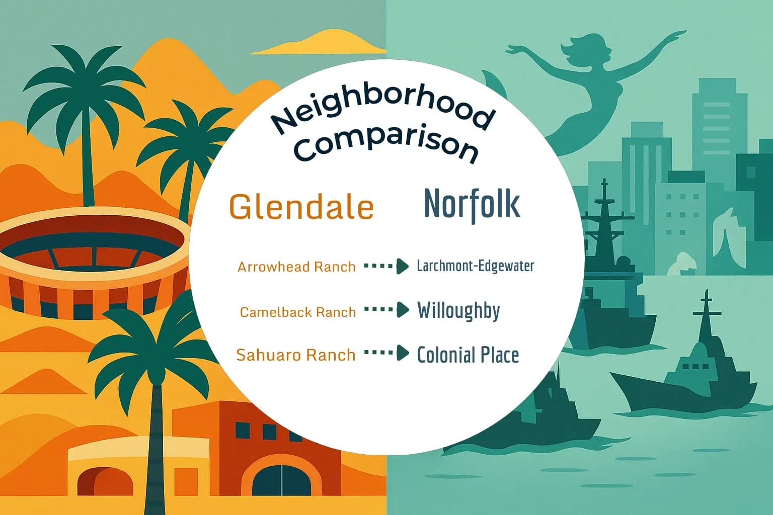 Glendale vs Norfolk Neighborhood Comparison