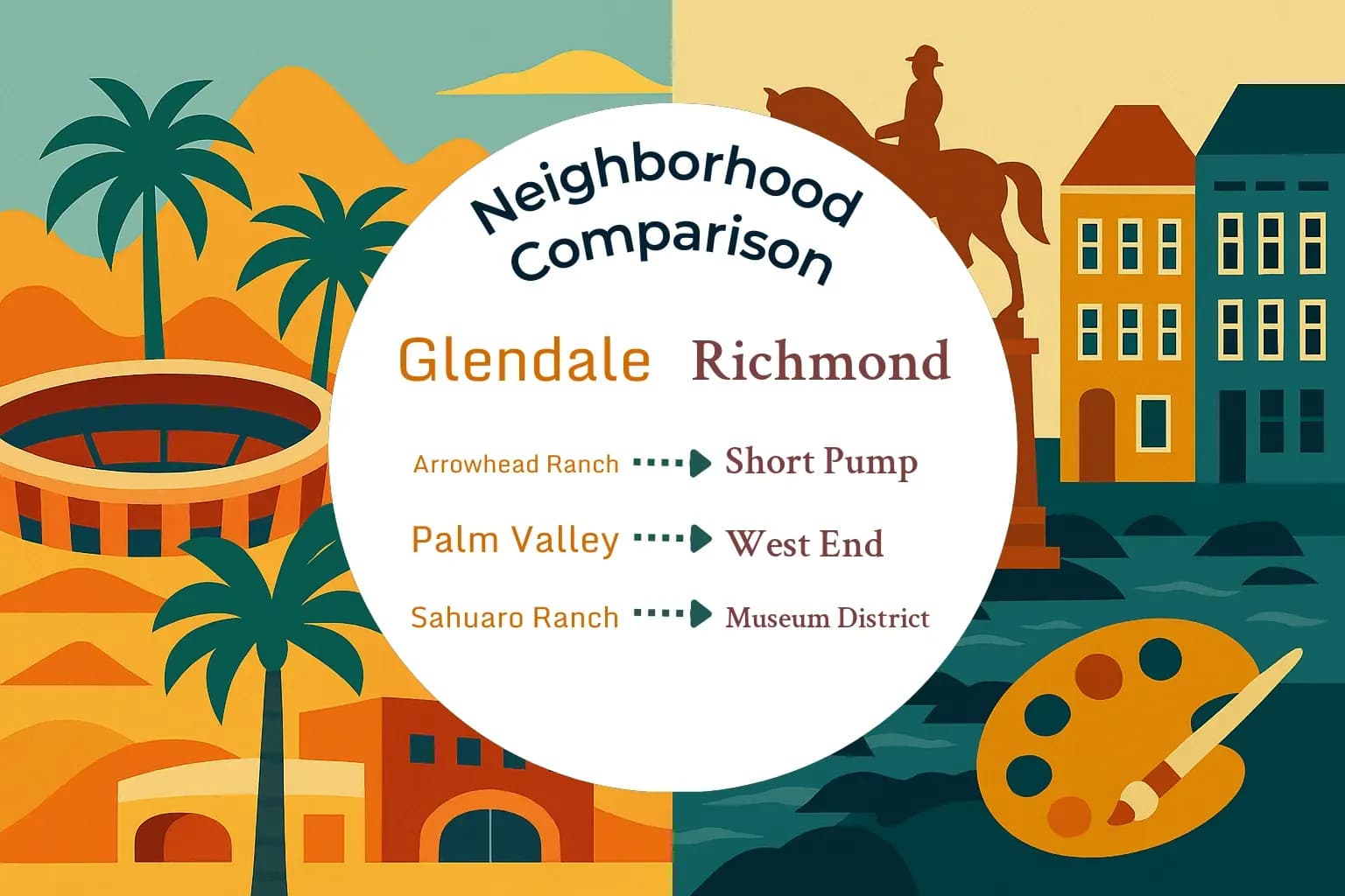 Glendale vs Richmond Neighborhood Comparison