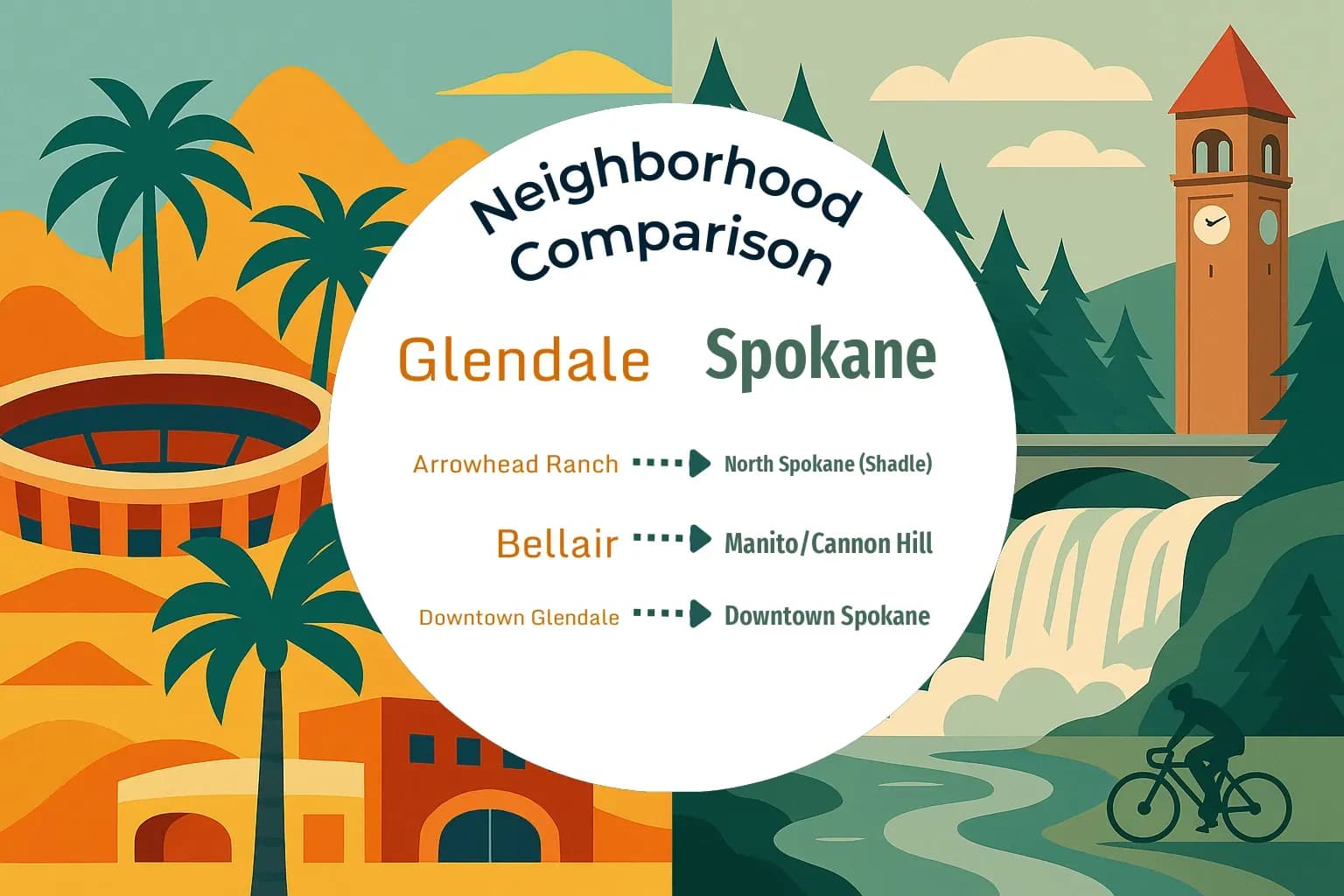 Glendale vs Spokane Neighborhood Comparison