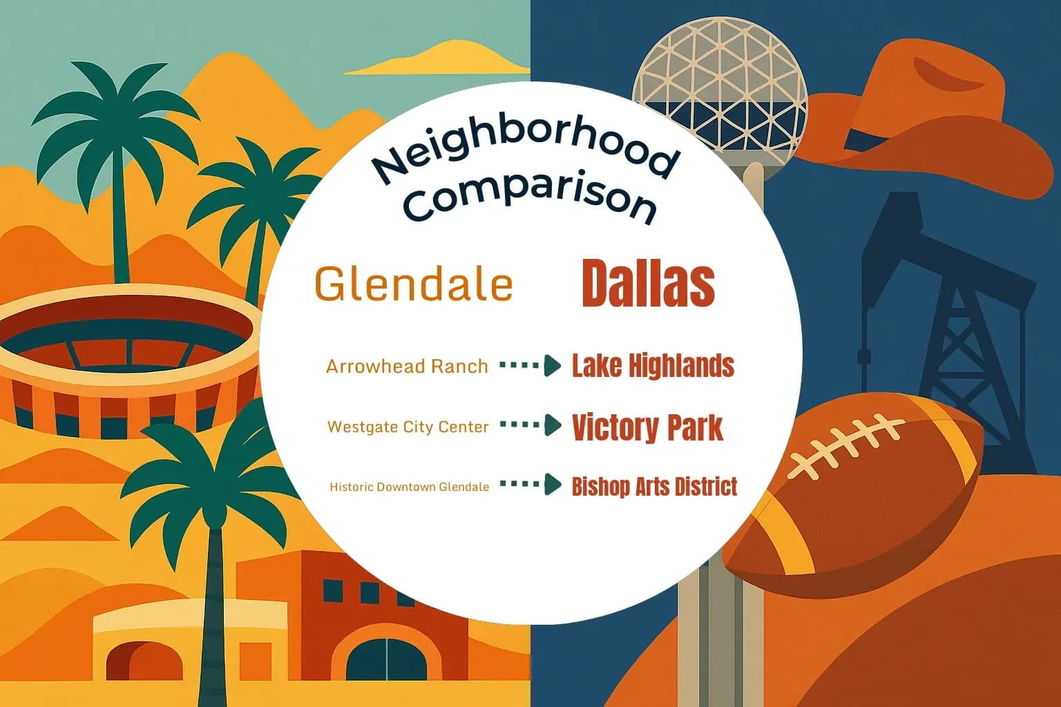 Glendale vs Dallas Neighborhood Comparison
