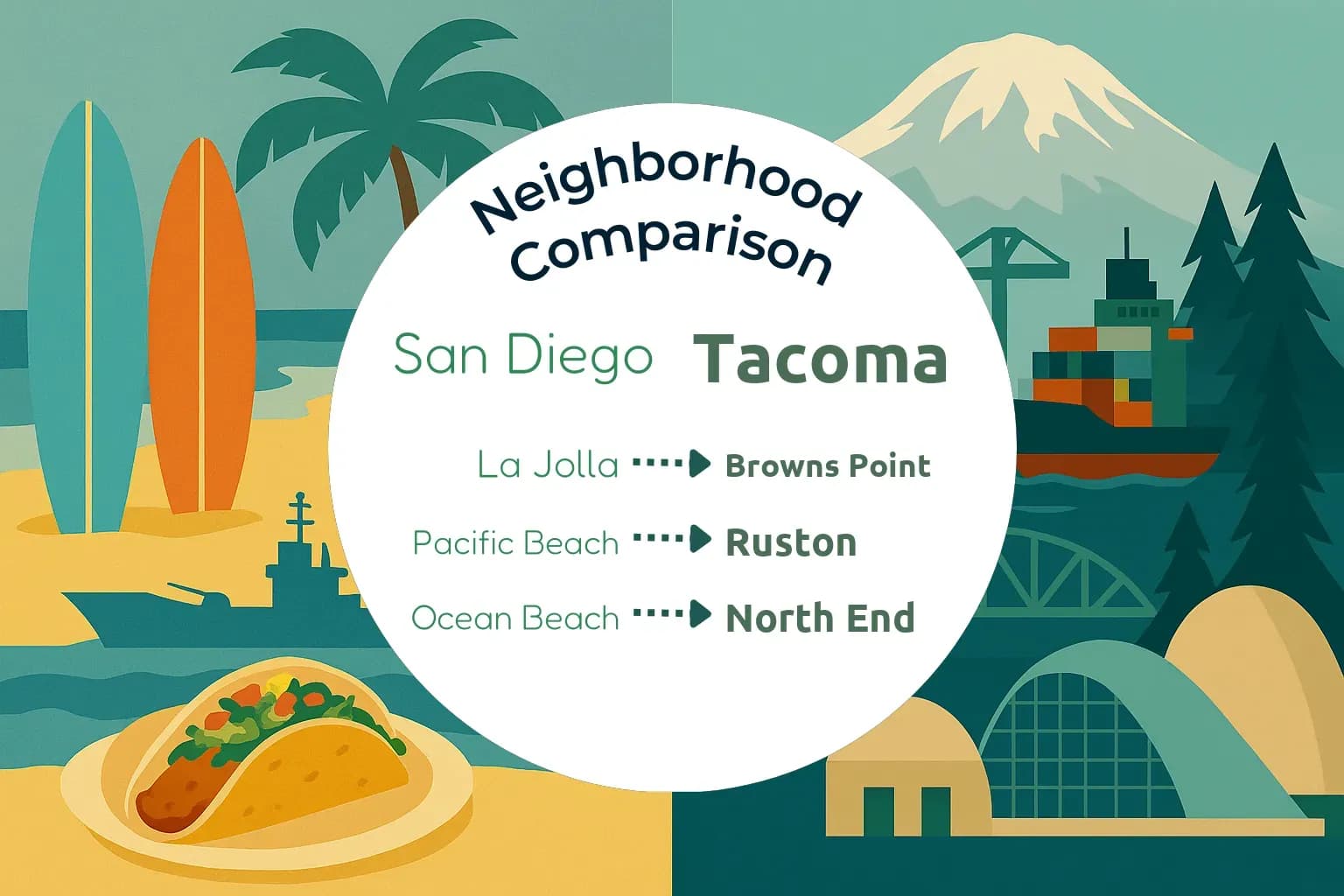 San Diego vs Tacoma Neighborhood Comparison