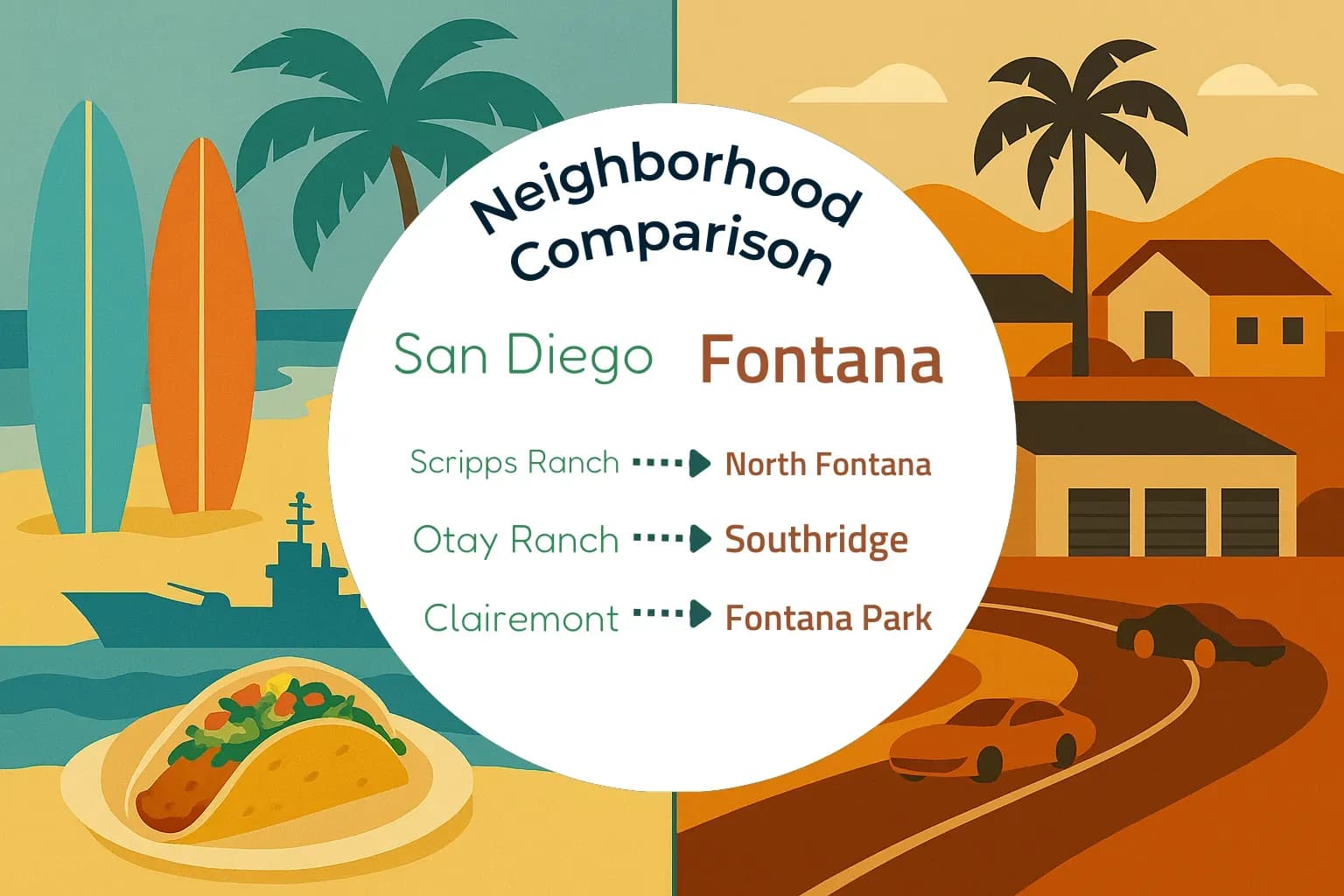 San Diego vs Fontana Neighborhood Comparison