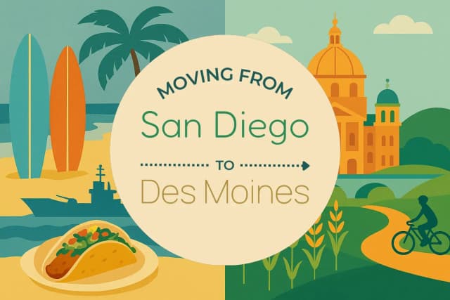 Moving from San Diego to Des Moines