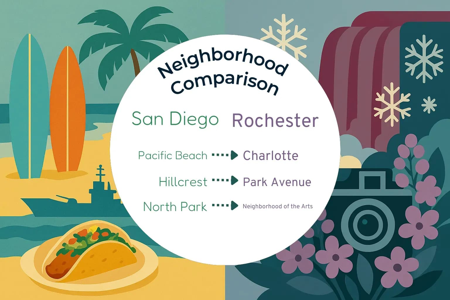 San Diego vs Rochester Neighborhood Comparison