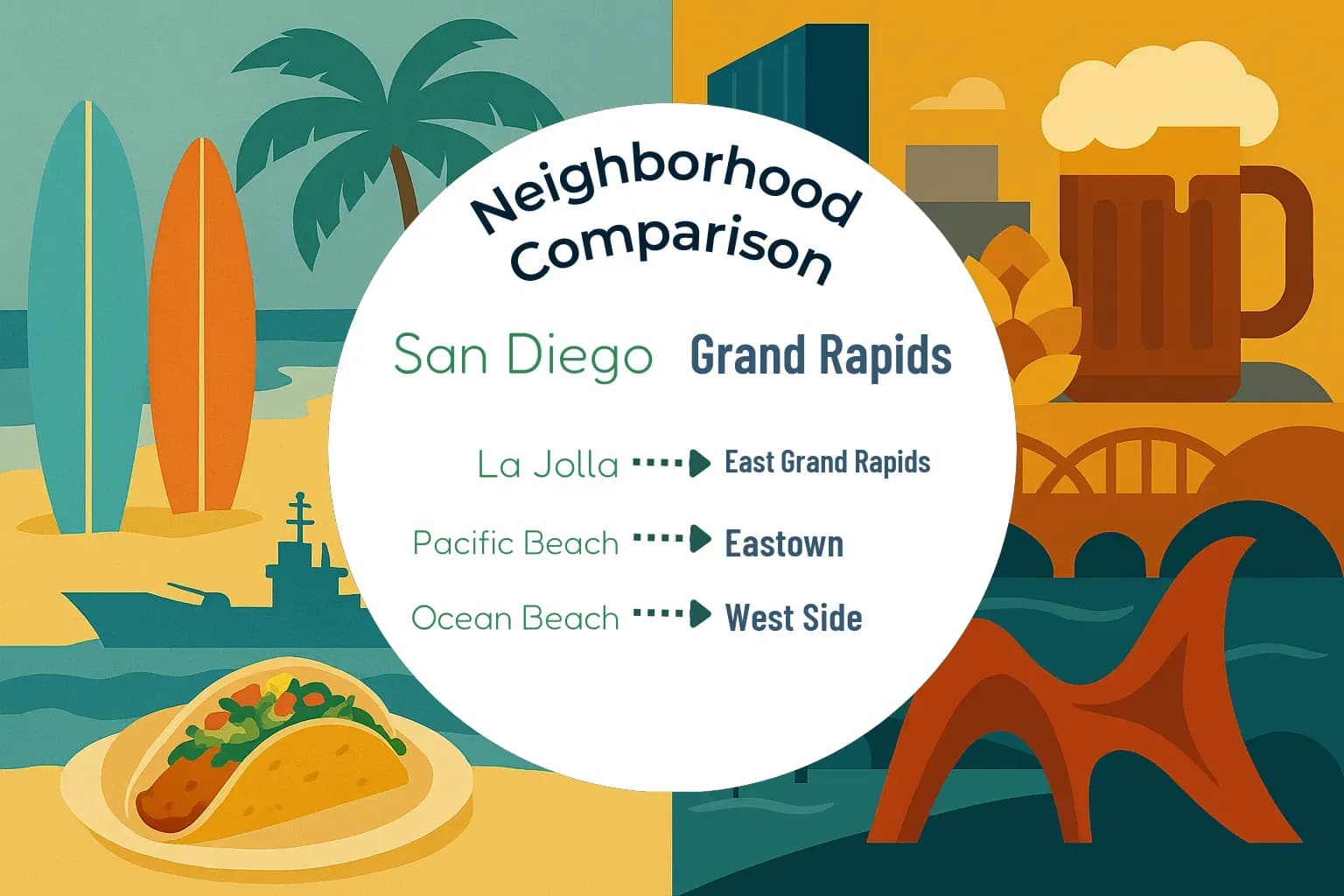 San Diego vs Grand Rapids Neighborhood Comparison