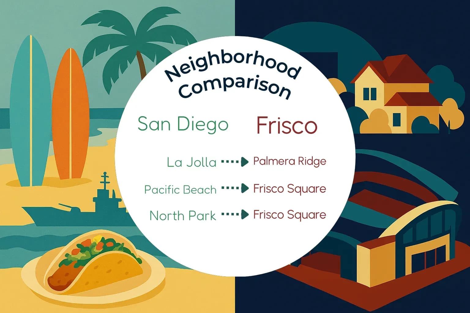 San Diego vs Frisco Neighborhood Comparison