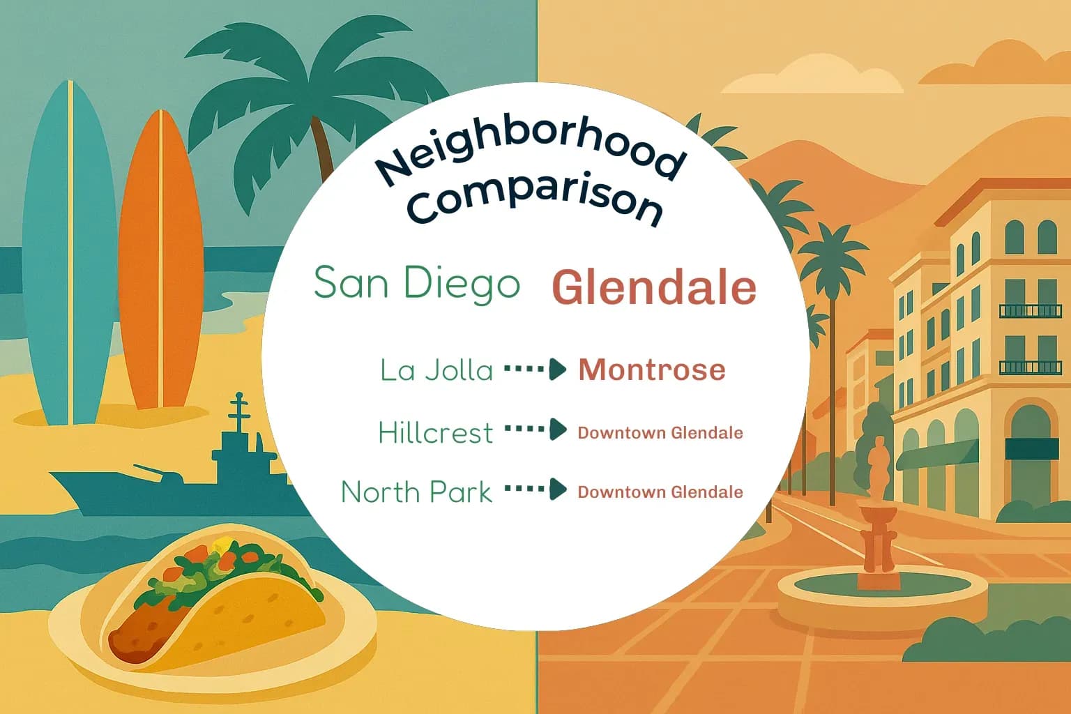 San Diego vs Glendale Neighborhood Comparison