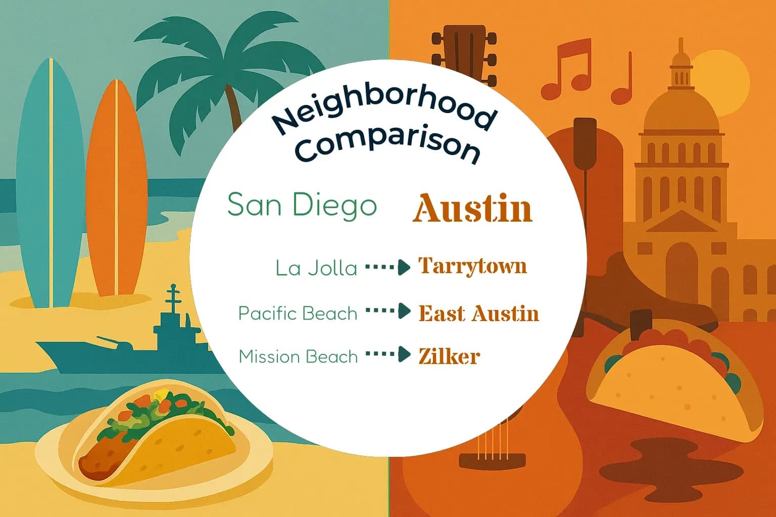 San Diego vs Austin Neighborhood Comparison