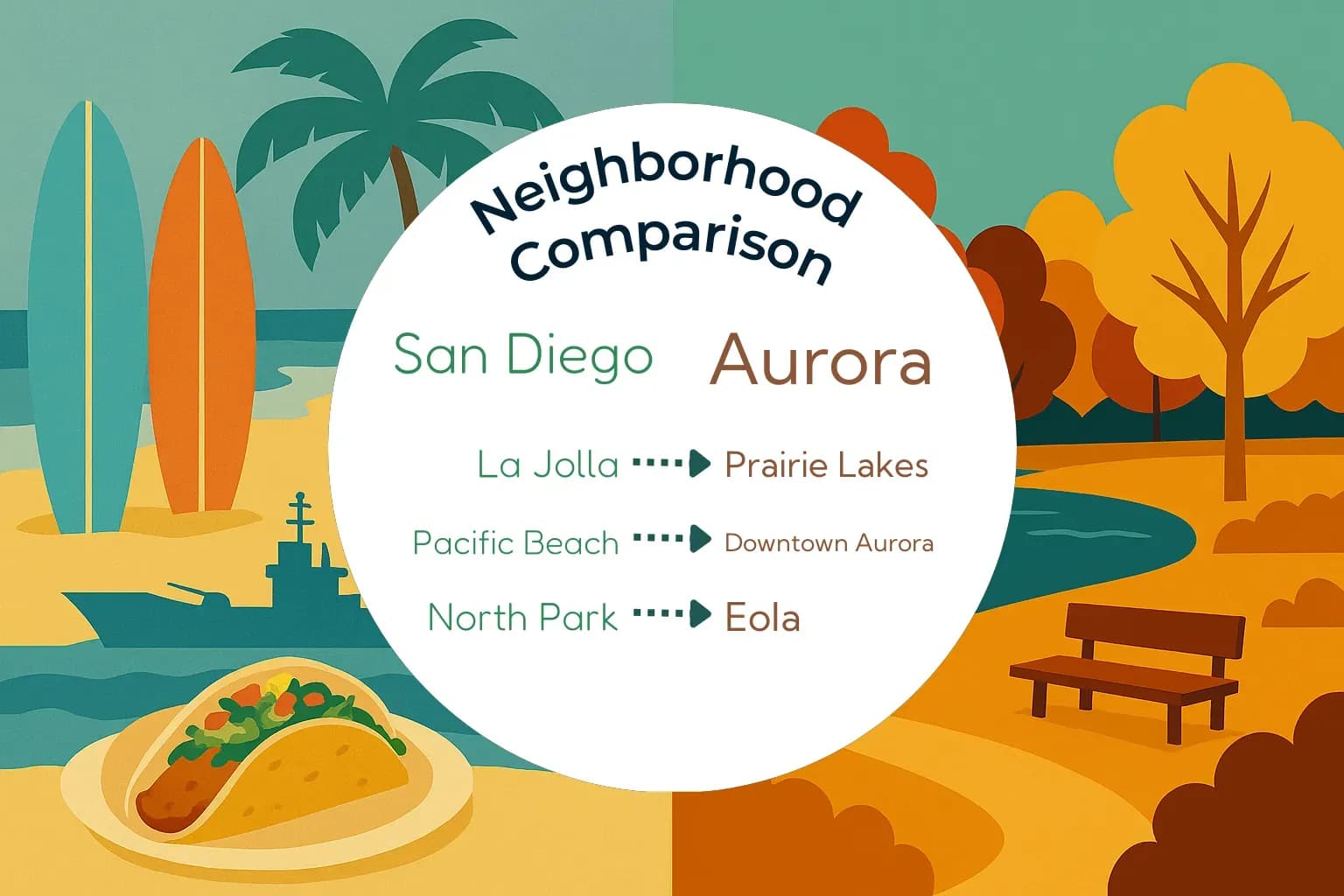San Diego vs Aurora Neighborhood Comparison