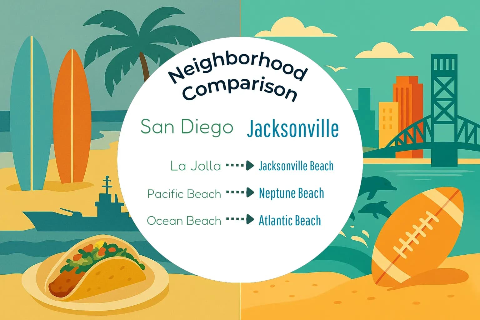 San Diego vs Jacksonville Neighborhood Comparison