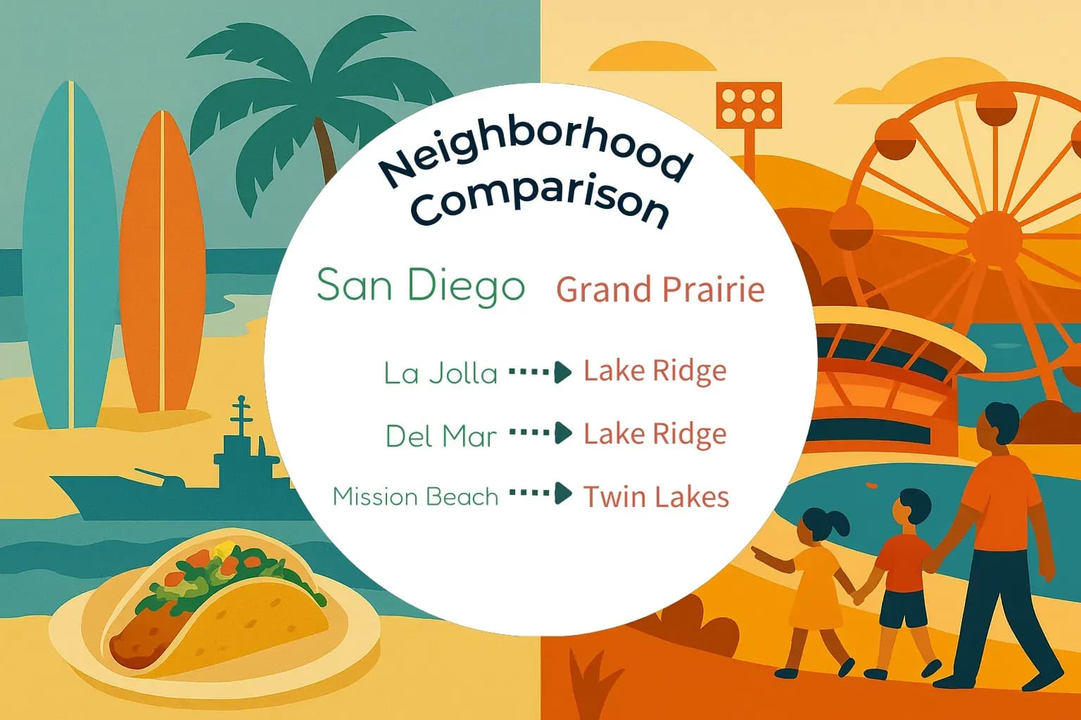 San Diego vs Grand Prairie Neighborhood Comparison