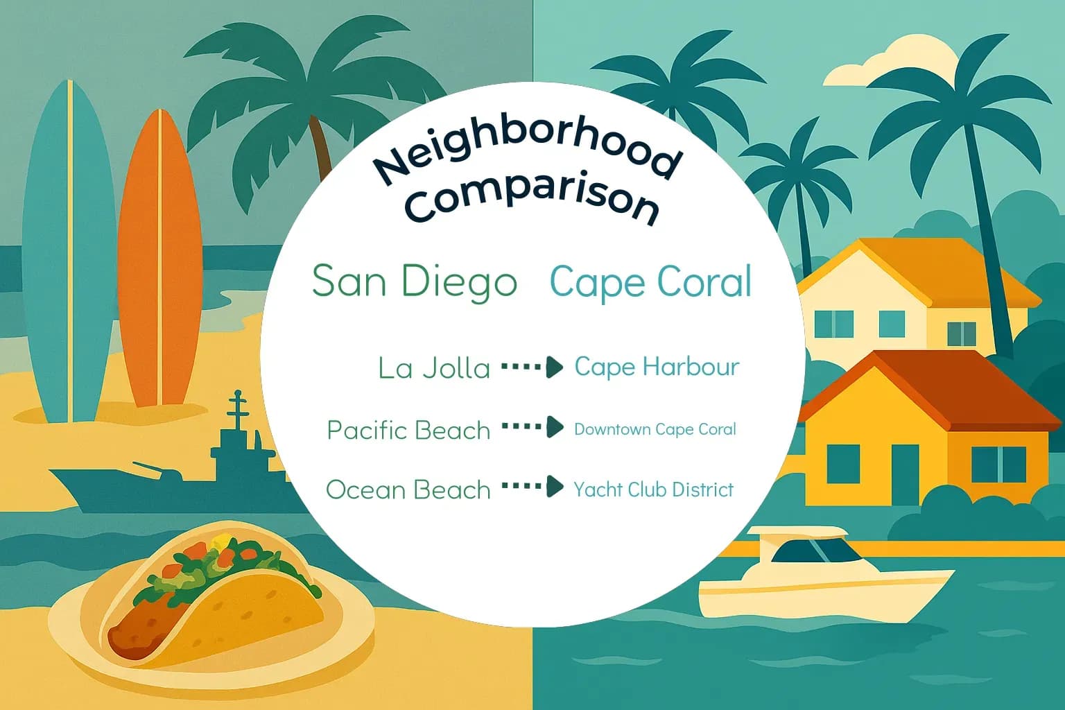 San Diego vs Cape Coral Neighborhood Comparison