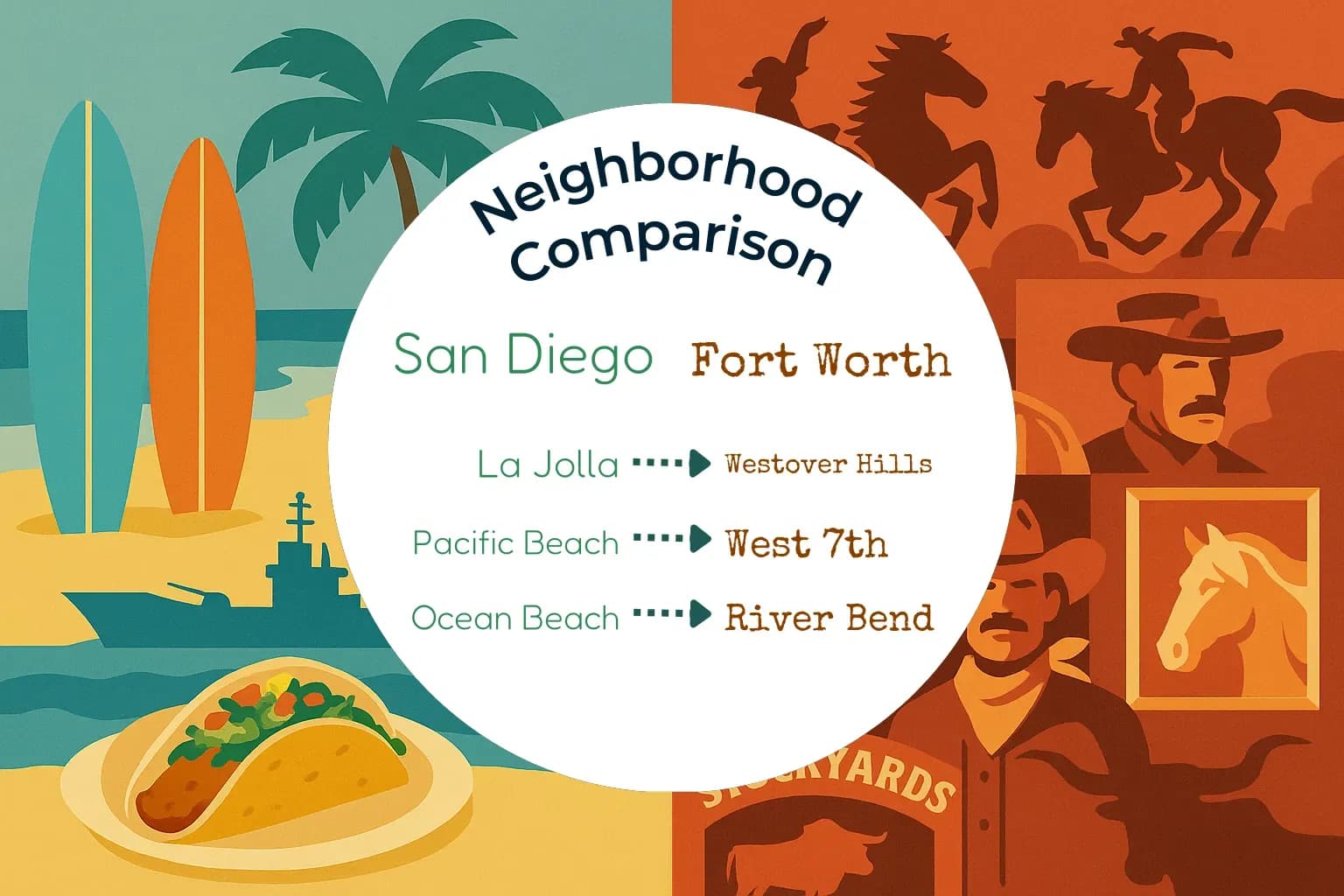 San Diego vs Fort Worth Neighborhood Comparison