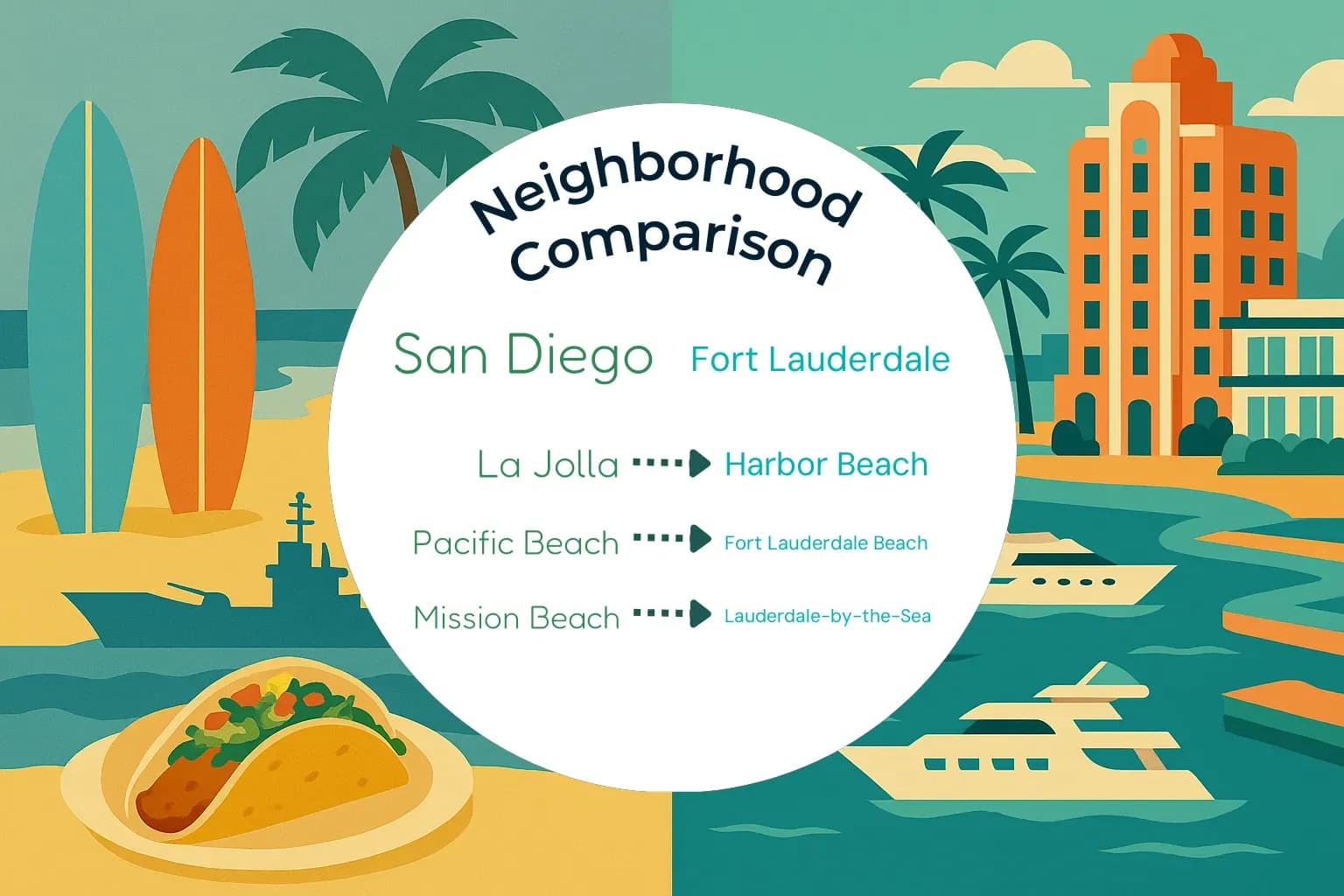 San Diego vs Fort Lauderdale Neighborhood Comparison