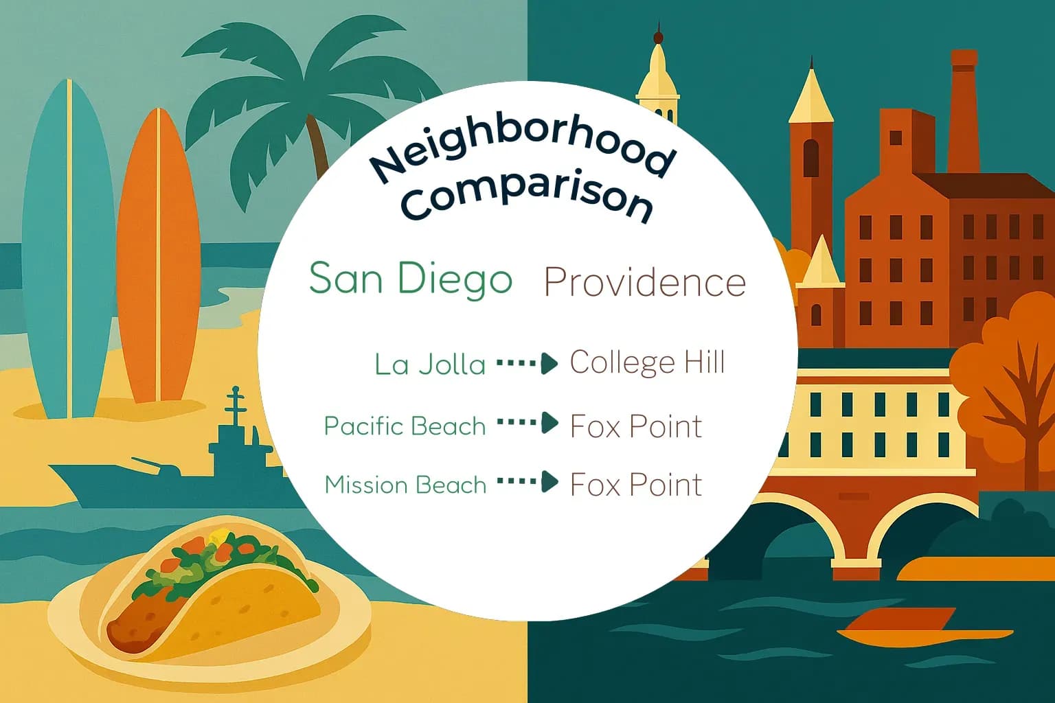 San Diego vs Providence Neighborhood Comparison