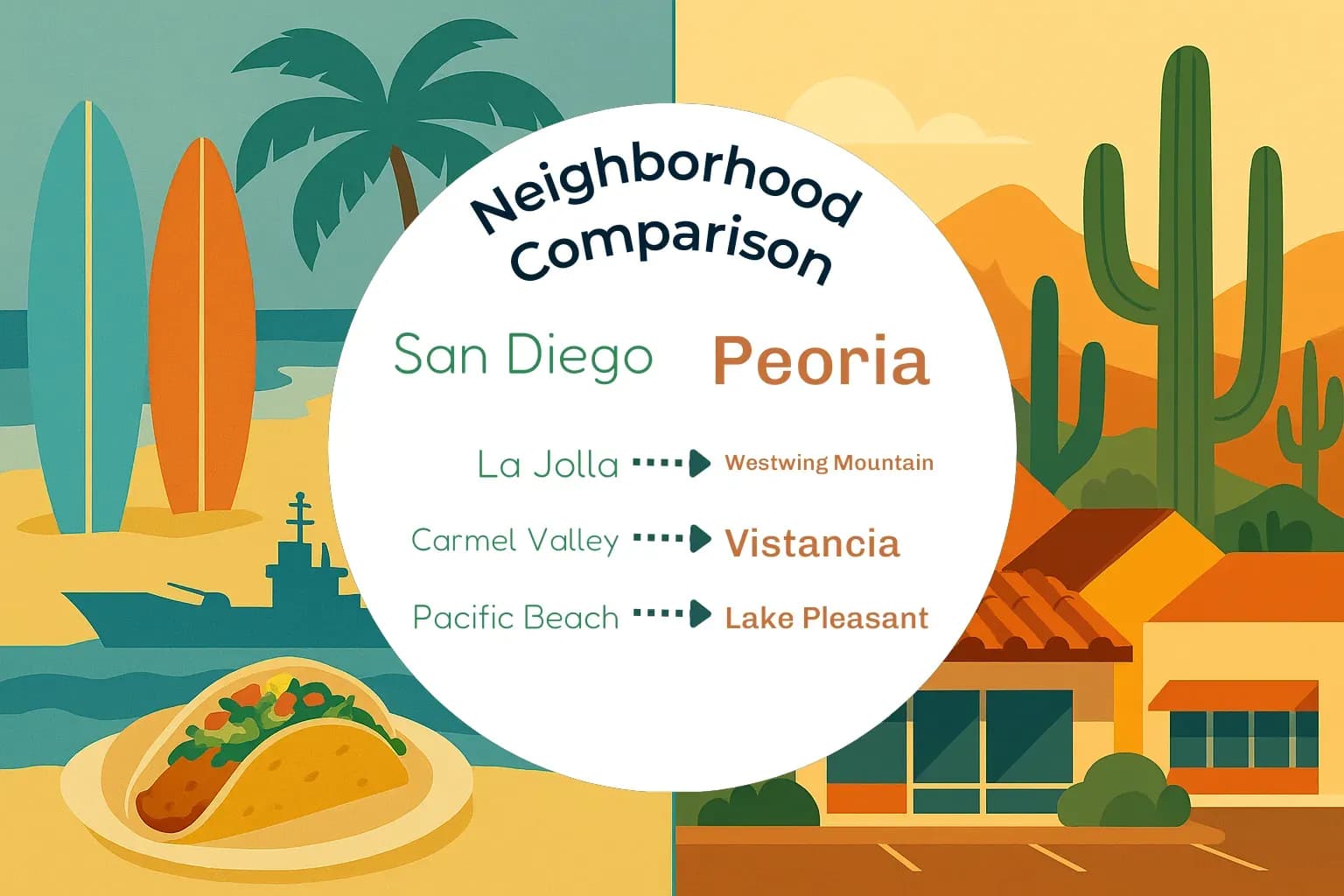 San Diego vs Peoria Neighborhood Comparison