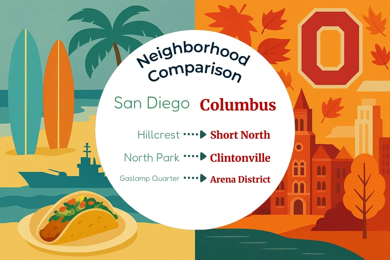 San Diego vs Columbus Neighborhood Comparison