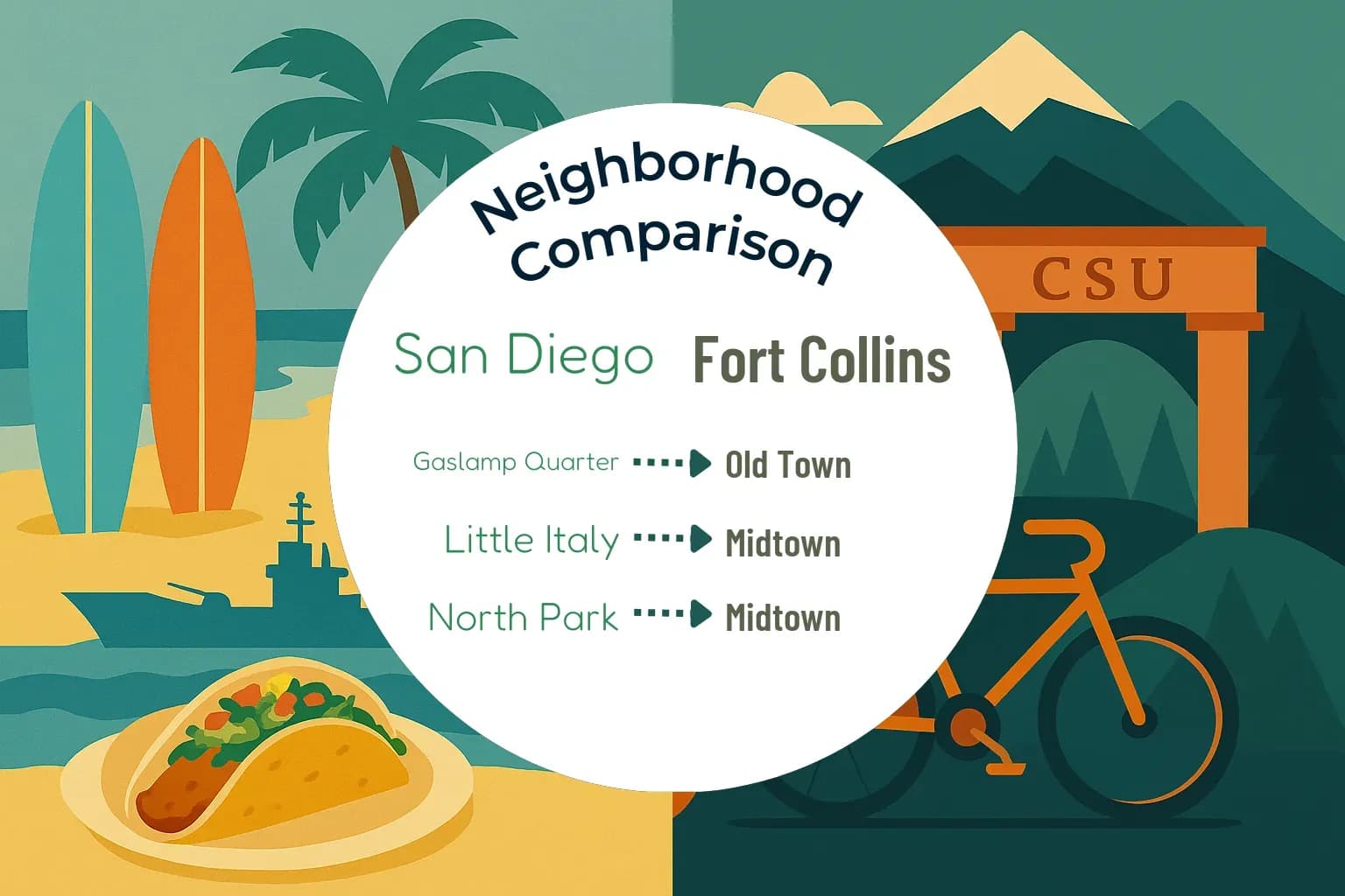San Diego vs Fort Collins Neighborhood Comparison