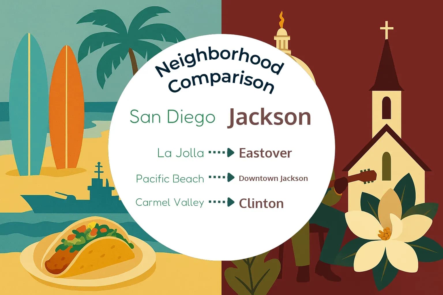 San Diego vs Jackson Neighborhood Comparison