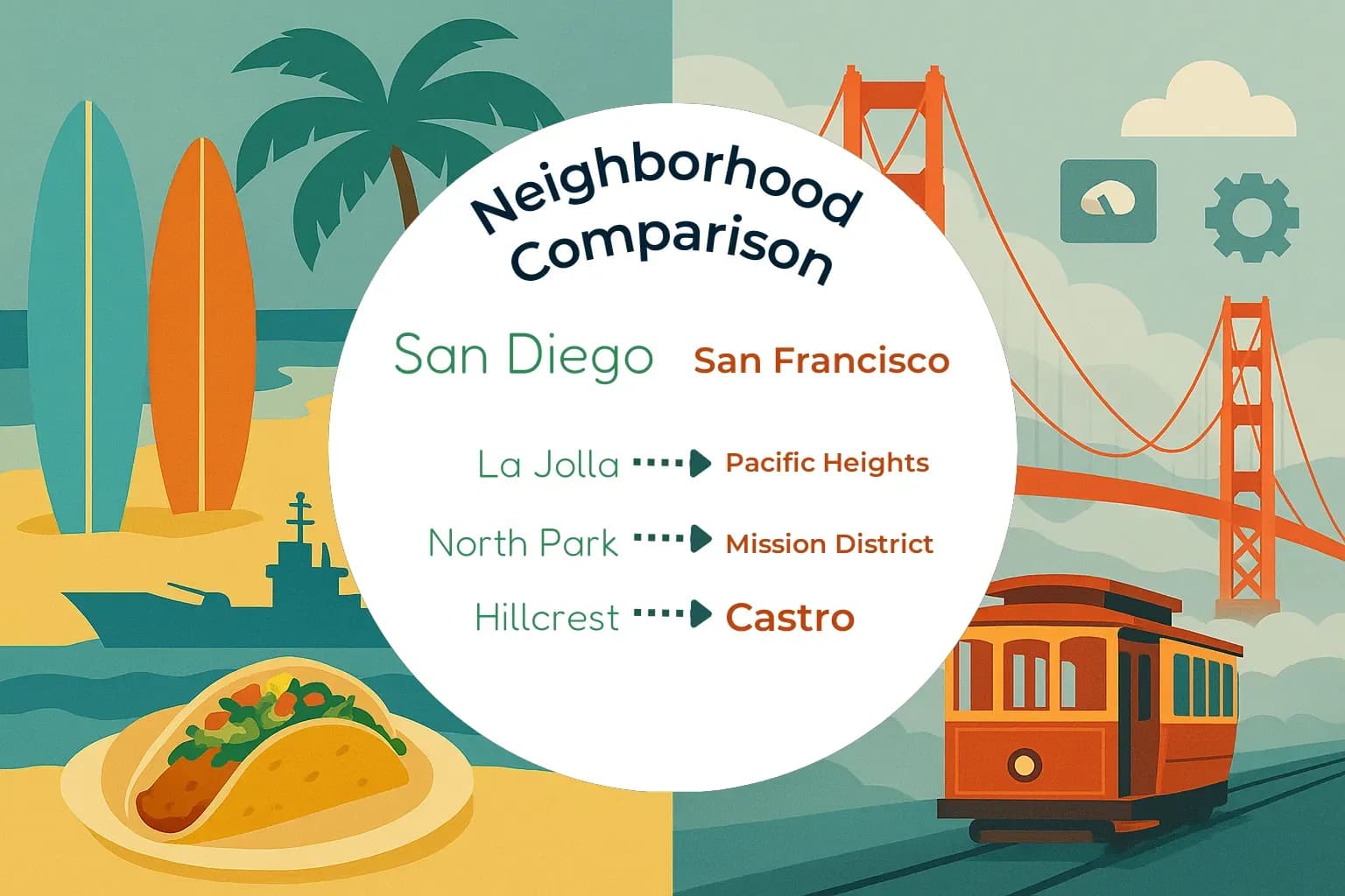 San Diego vs San Francisco Neighborhood Comparison