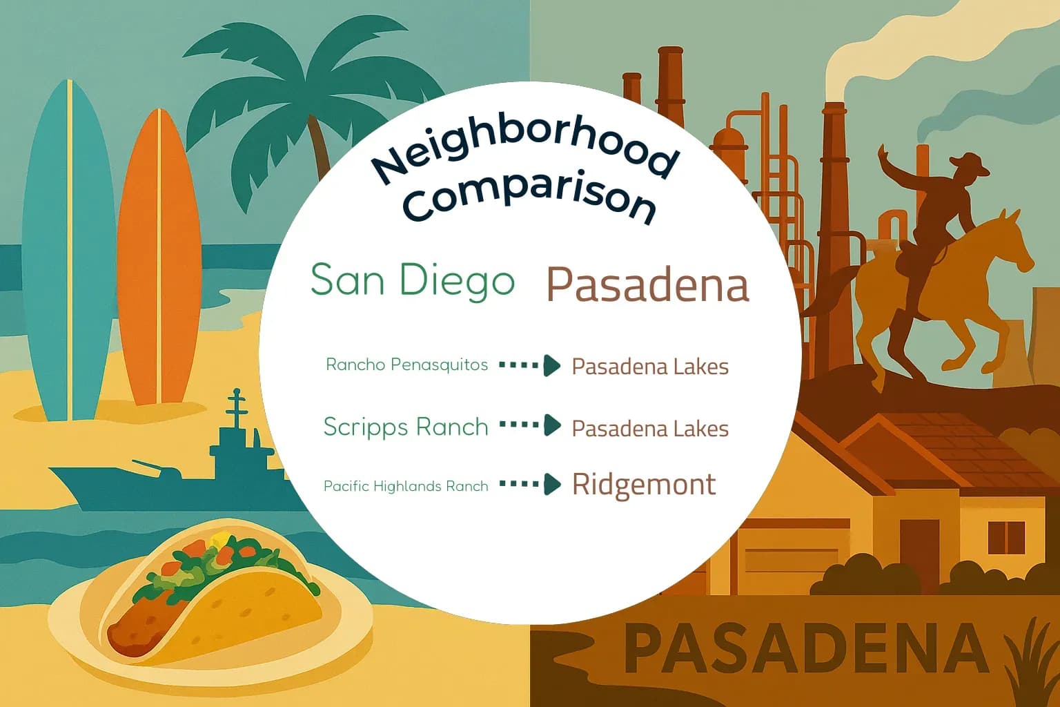 San Diego vs Pasadena Neighborhood Comparison