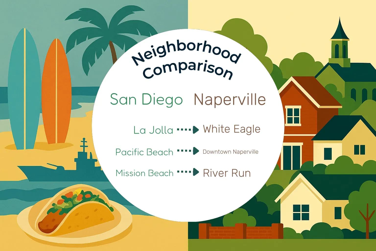 San Diego vs Naperville Neighborhood Comparison
