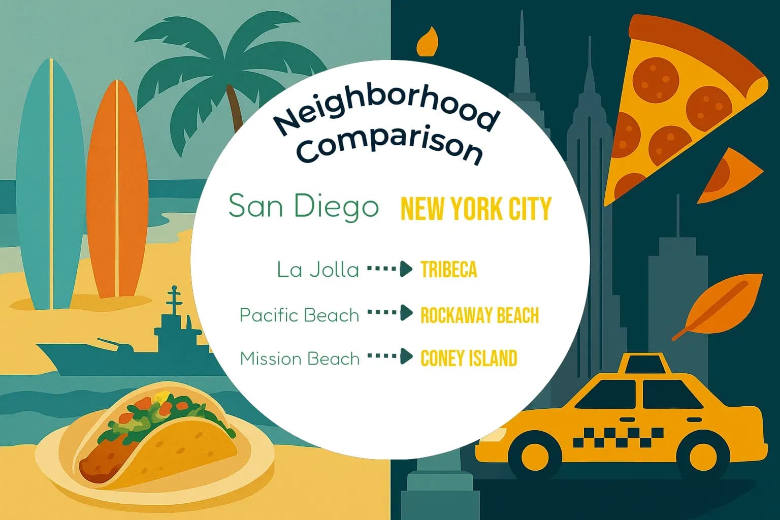 San Diego vs New York City Neighborhood Comparison