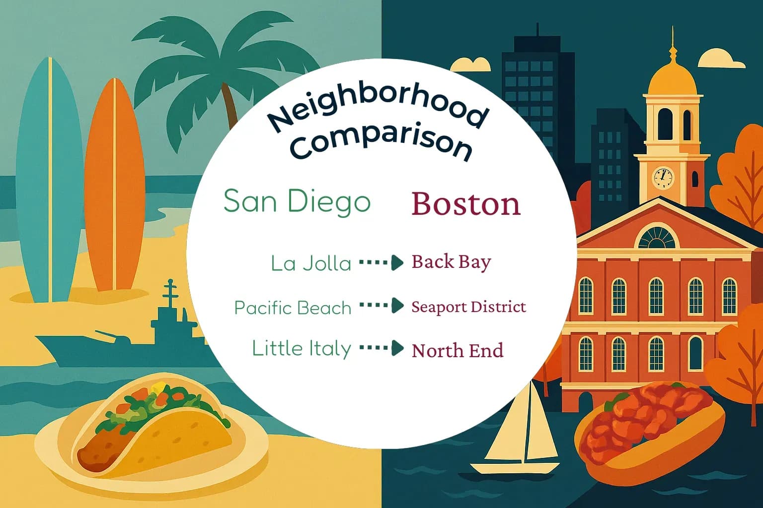 San Diego vs Boston Neighborhood Comparison