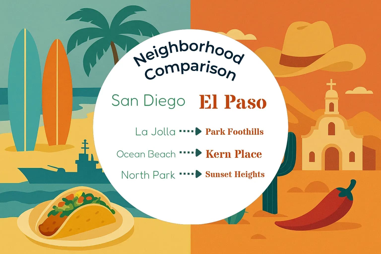 San Diego vs El Paso Neighborhood Comparison