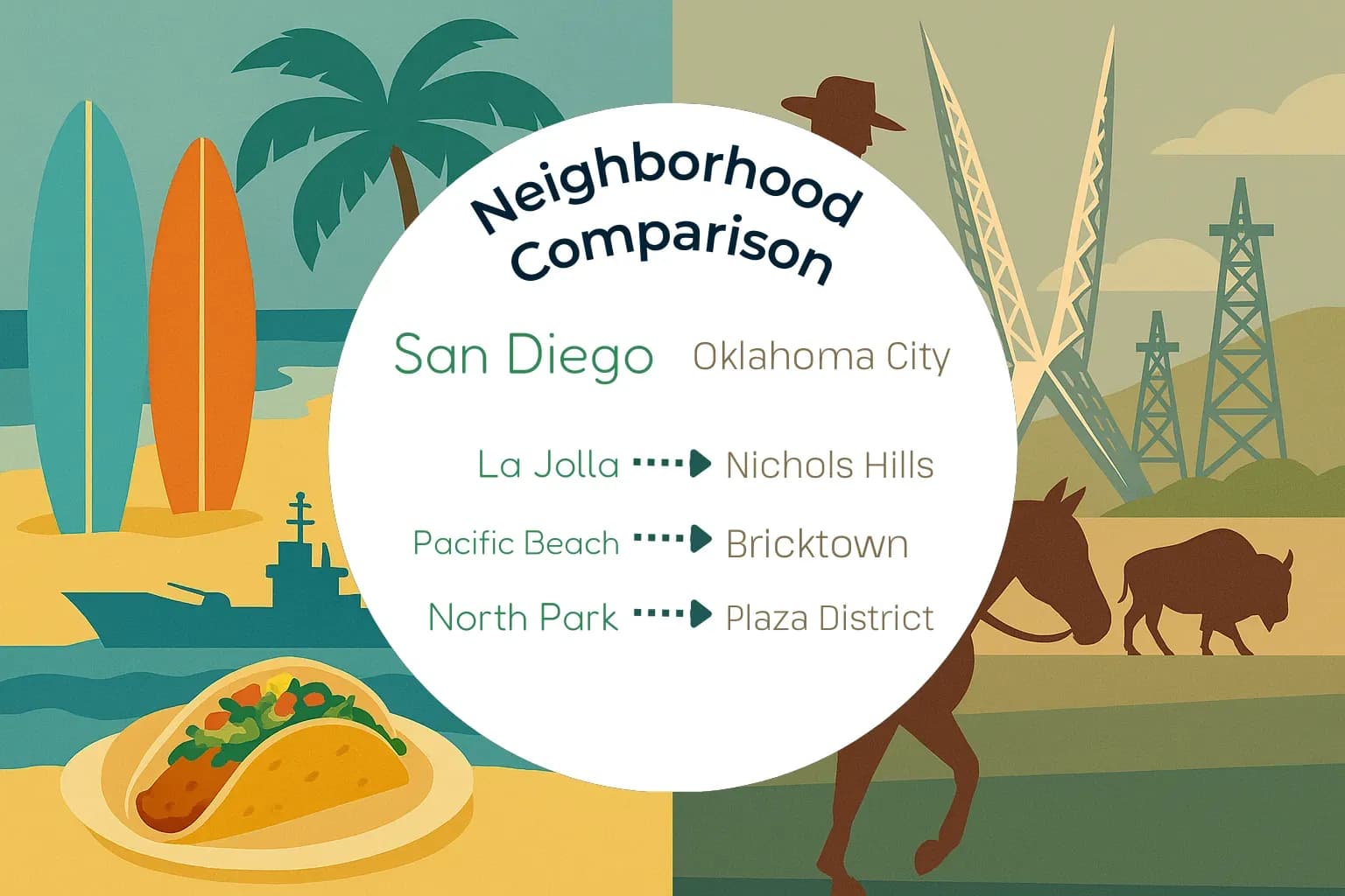 San Diego vs Oklahoma City Neighborhood Comparison