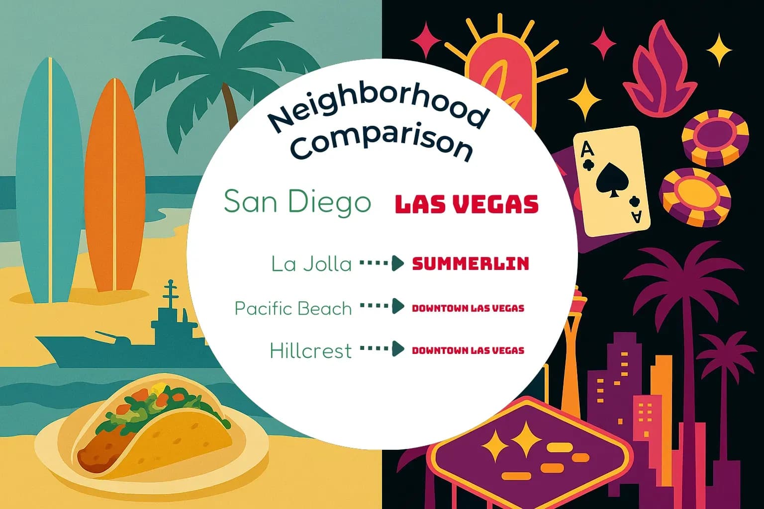 San Diego vs Las Vegas Neighborhood Comparison