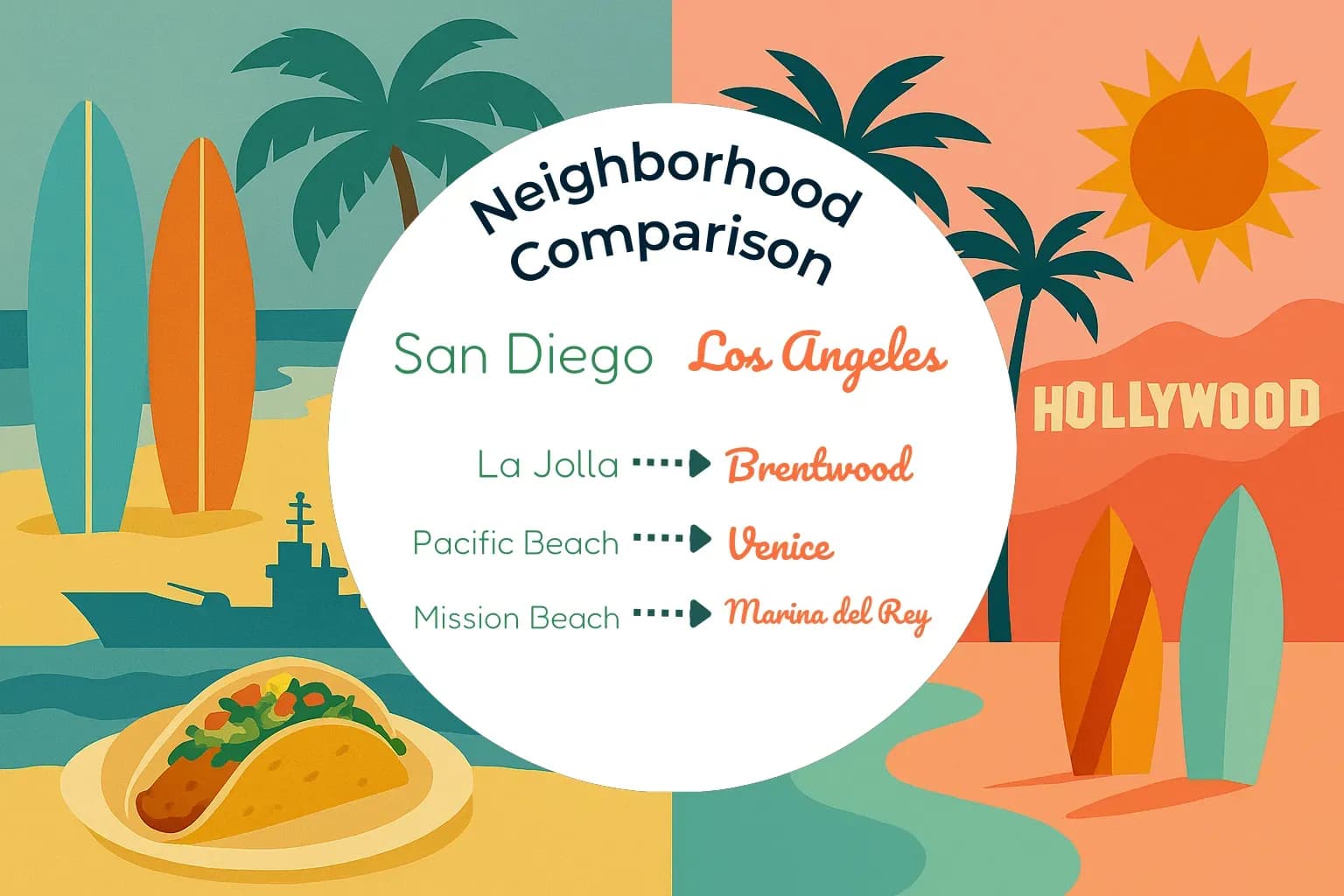 San Diego vs Los Angeles Neighborhood Comparison