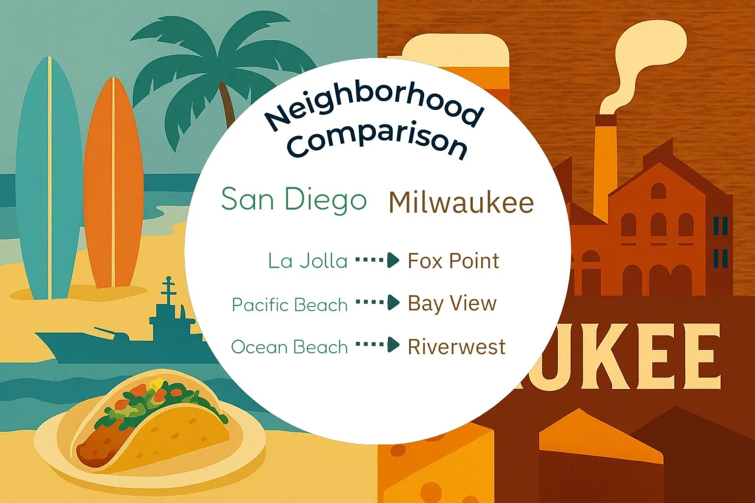 San Diego vs Milwaukee Neighborhood Comparison