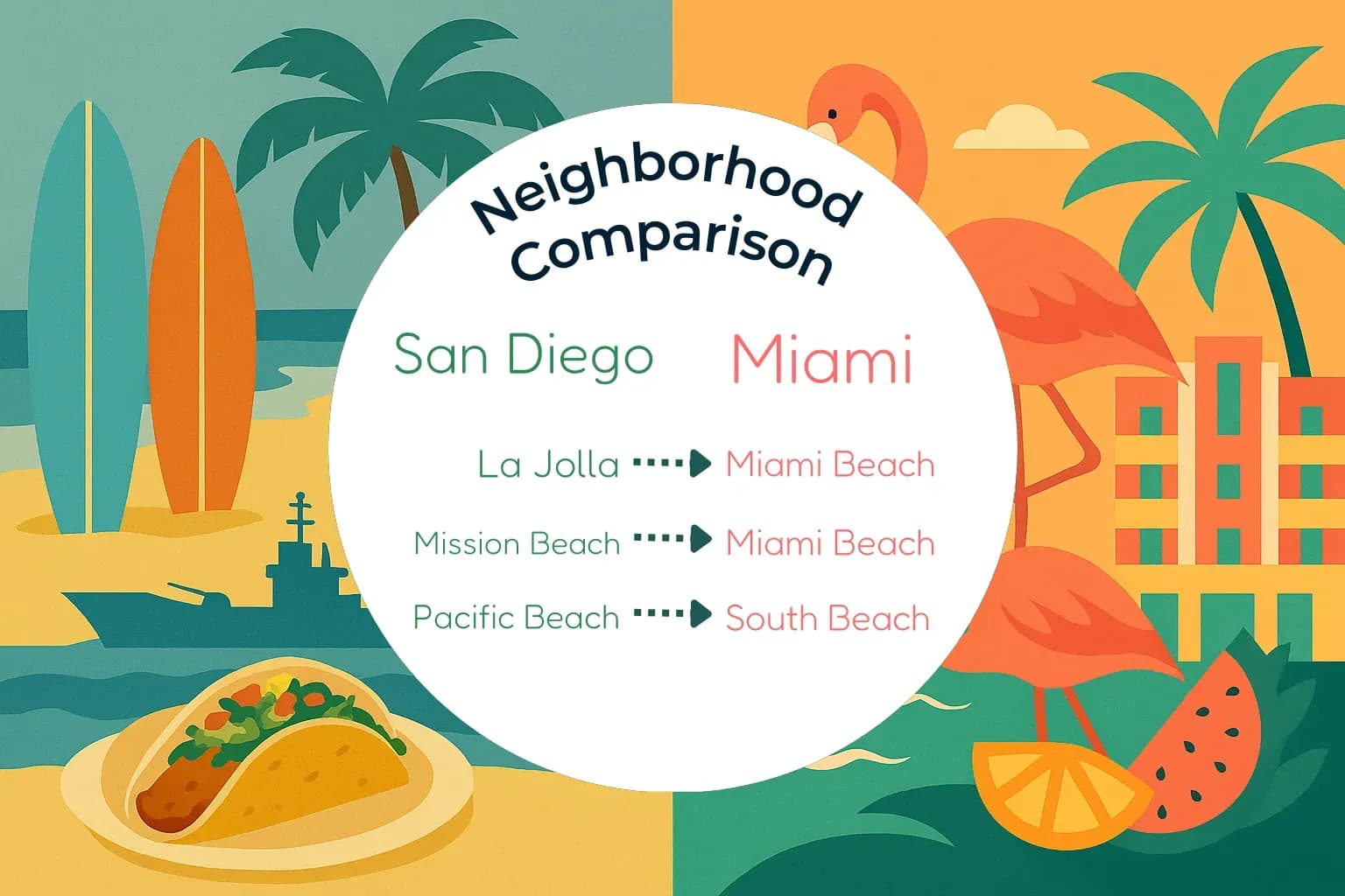 San Diego vs Miami Neighborhood Comparison